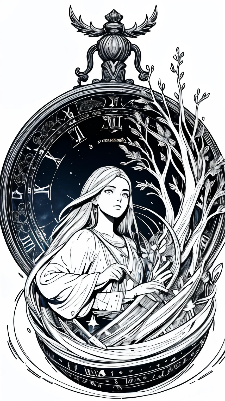 En un mundo donde los mitos y las verdades se entrelazan, a human face merges with the tree of knowledge. Sus ojos, ocultos tras un velo de misterio, reflejan las preguntas fundamentales del ser. His hands hold the strings of an out of tune violin, cuyas notas crean un laberinto sonoro de emociones.

En el fondo de esta escena subrealista, una mariposa de papeles, cada uno marcado con un secreto social, intenta escapar de su jaula. Mientras, una serpiente de tinta negra se retuerce, representing the fight between wisdom and ignorance. En la distancia, un reloj de arena gigante gotea arena dorada, symbolizing the transience of time and the eternal search for knowledge.

Este boceto subrealista es un reflejo de los mitos, los filos y los secretos sociales que envuelven al ser humano, siempre en busca de respuestas en un mundo de misterios sin resolver.
