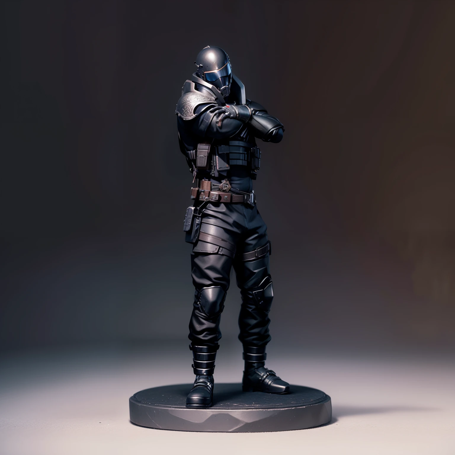 create the most realistic figurine, made of metal, without changing the face, without changing the details of the original, 8k, without background,