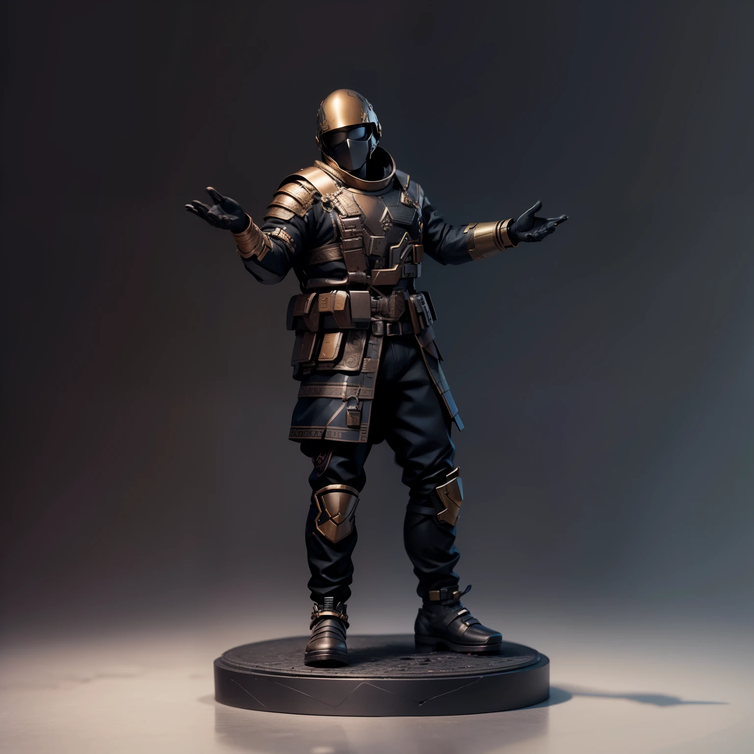 create the most realistic figurine, made of metal, without changing the face, without changing the details of the original, 8k, without background,