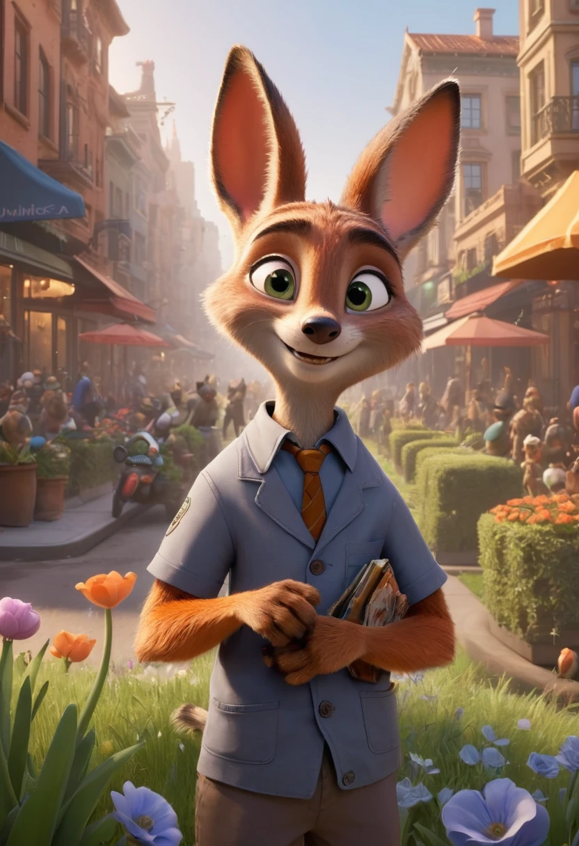Spring Morning, by Zootopia, (masterpiece, best quality, perfect composition, very aesthetic, absurdres, ultra-detailed, intricate details, Professional, official art, Representative work:1.3)