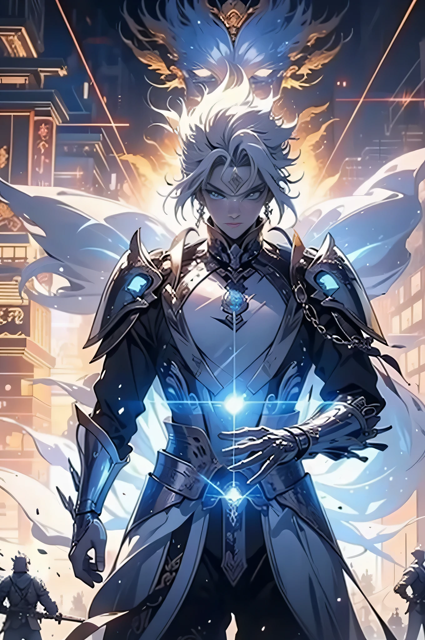 (tmasterpiece), (beste-Qualit), realisti, cinematiclight, (((anime warrior))),  attack pose, battlefield background, the perfect body, Cyan eyes