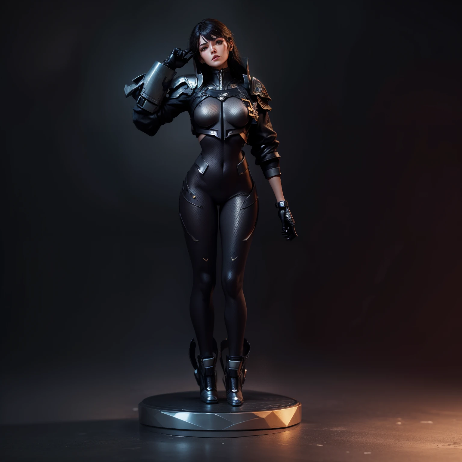 create a statue as realistically as possible from an object without a background, realistic face