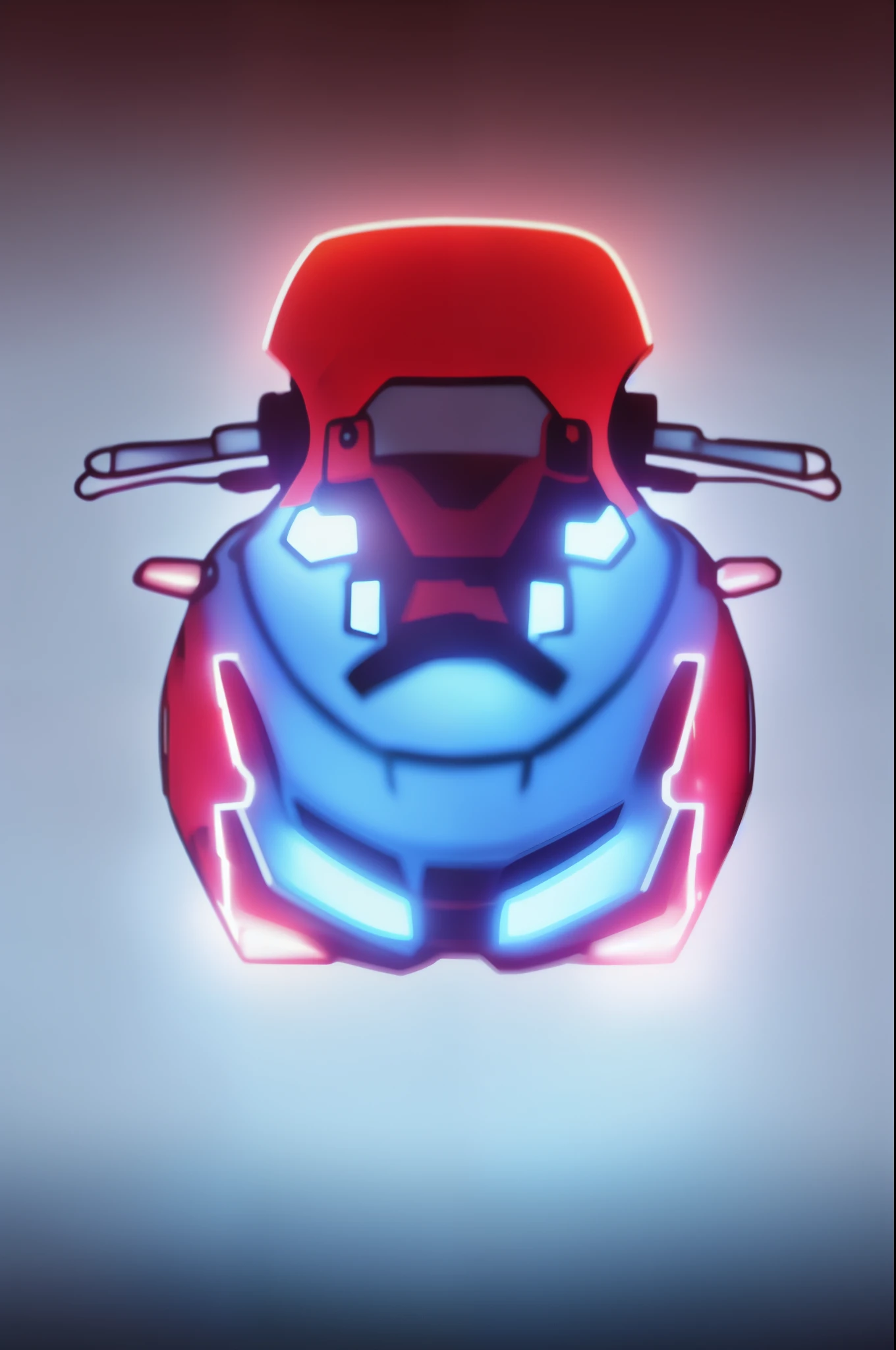 a close up of a motorcycle with a helmet on it, by theCHAMBA, motorcycle, akira's motorcycle, # mecha, akira motorcycle, phone!! held up to visor, without helmet, inspired by Hiroshi Honda, red gundam head, hq 4k phone wallpaper, avatar for website, by Robert Richenburg, full protrait