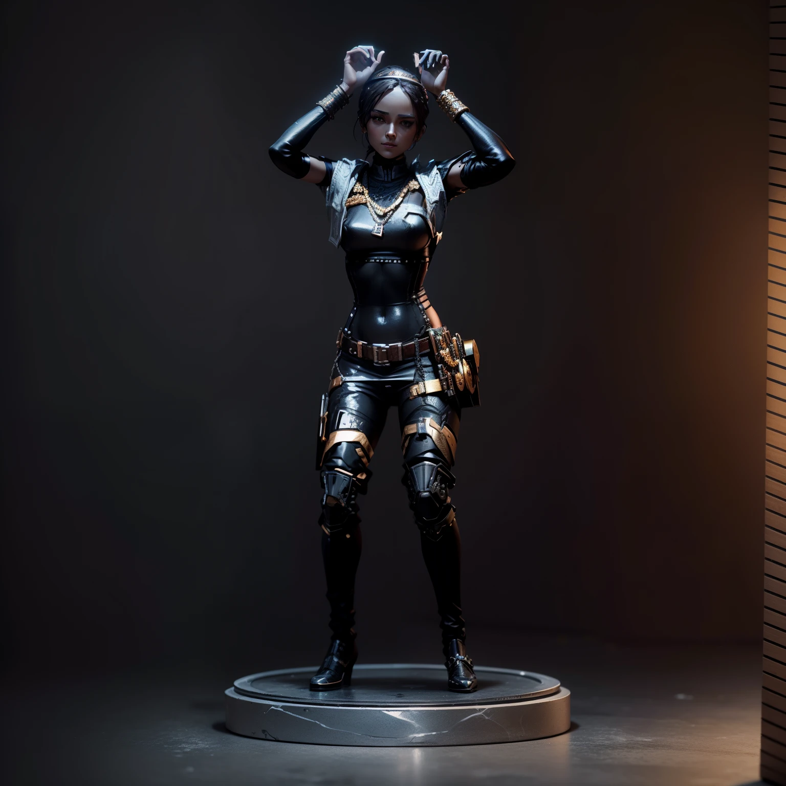 create the most realistic figurine, made of metal, metal, detailed Face without changes, without changing the face, do not change the details of the original, 8k, without background,