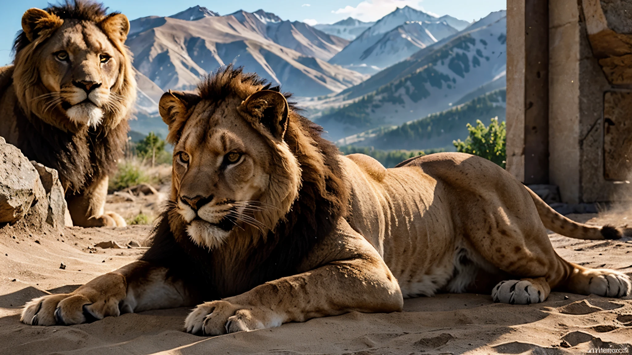 Create a super realistic 4k ultra rendering 3Dmodel of a mountain lion, with intricate detailsand lifelike features. The lion should be shownin its natural habitat, showcasing its strengthand grace. Use advanced rendering techniquesto bring out the fine details of the lion's fur,muscles, and facial expressions. Ensure thebackground is realistic and complementsthe majestic presence of the lion. The finalimage should be captivating and breathtaking,emulating the beauty and power of thismagnificent creature.