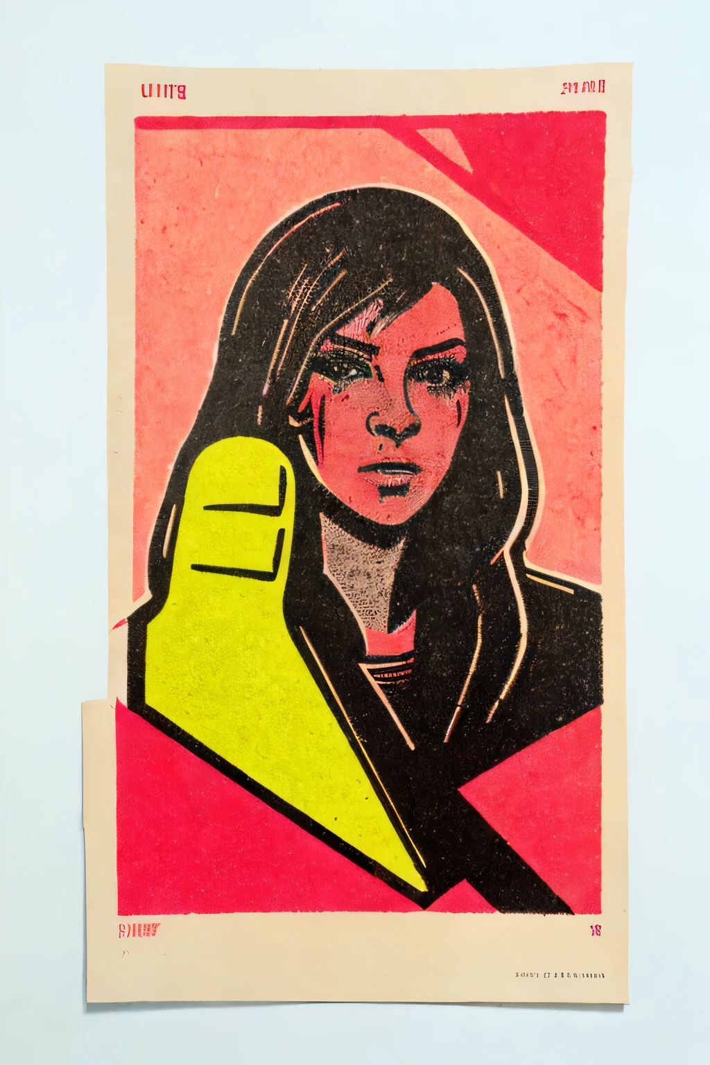 Hotline Miami, at the Bullfights. Great design and composition, Lino Cut Print, worn and bad print effects, vector print, flat illustration, ultra detailed, high quality, extremely fine and beautiful design, award winning, masterpiece, sharp focus, 8K, VSML, GBH