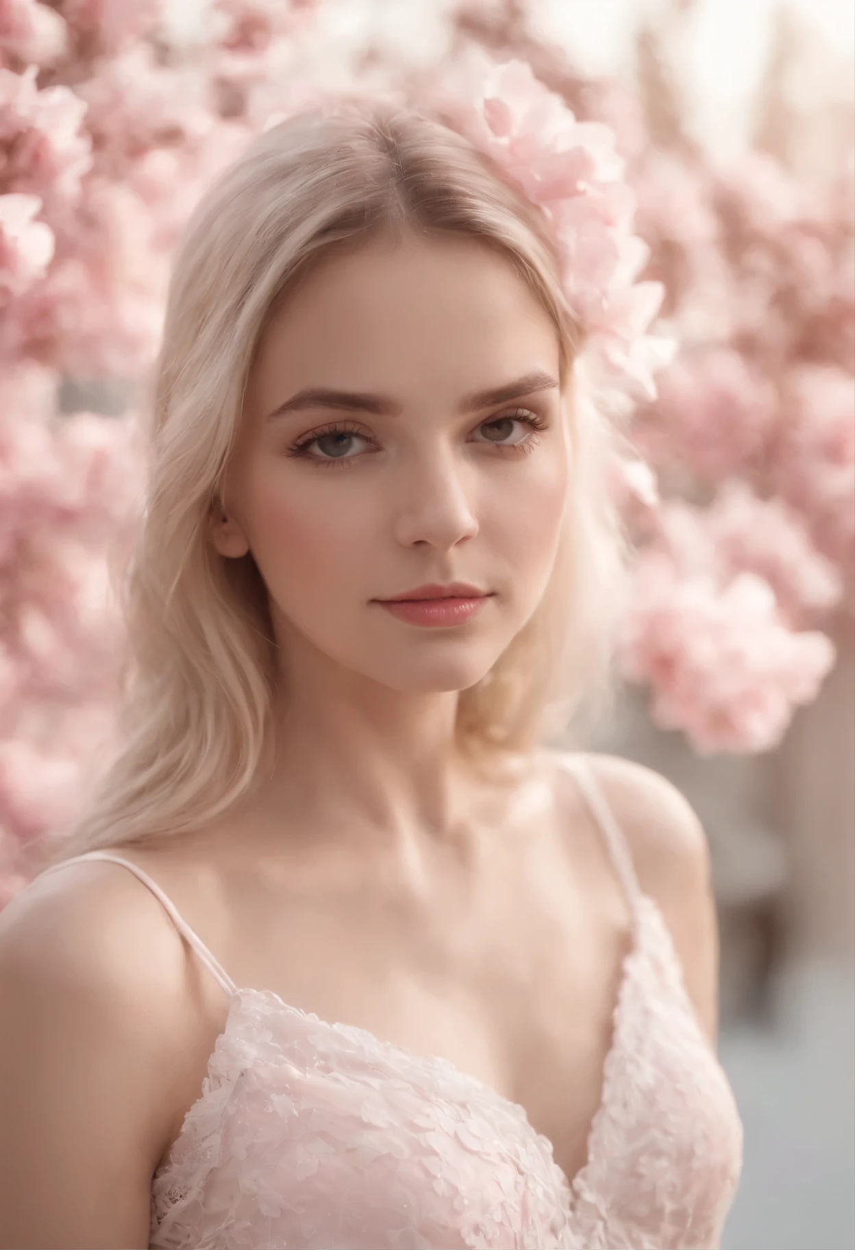 One girl white and pussy pink