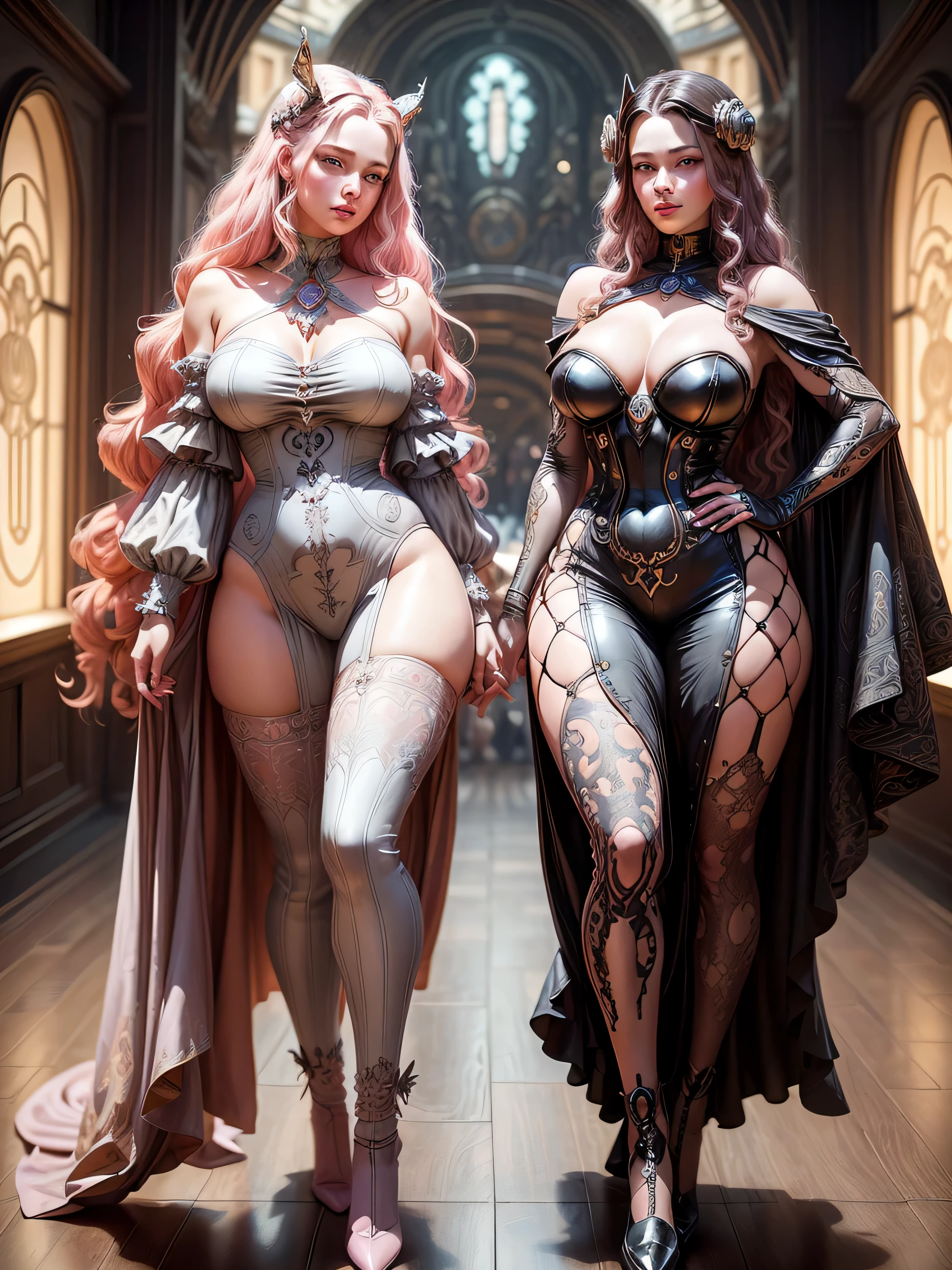 by Michael Parkes and Diego Rivera, (retro futurism , digital art but extremely beautiful:1.4), (intricate details, masterpiece, best (masterpiece, best quality, realistic, detailed, sharp:1.2)Beautiful woman . blushing, teasing, Alluring. Queen of Hearts, fantasy cyberpunk, regal setting, face card in the style of guillem h. pongiluppi, Vincent Van Gogh, abigail larson, Leonardo Da Vinci, light gray and pink, energy-filled illustrations

