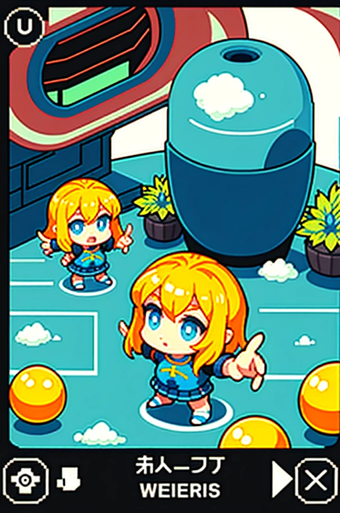 In the captivating world of a retro game screen, Pixel art comes alive in the form of the beloved game, Puyo Puyo. The scene is set for a thrilling match, where colorful blobs, known as Puyos, fall from the sky in a mesmerizing dance. The best quality pixels shine brightly, bringing out every detail and texture, ensuring a top-tier gaming experience.

As the background consisting of iconic video game elements blurs slightly, your focus remains on the match. The anticipation builds as you read your name appear on the high-definition screen, a symbol of your prowess in this captivating game. The low angle view adds to the imm