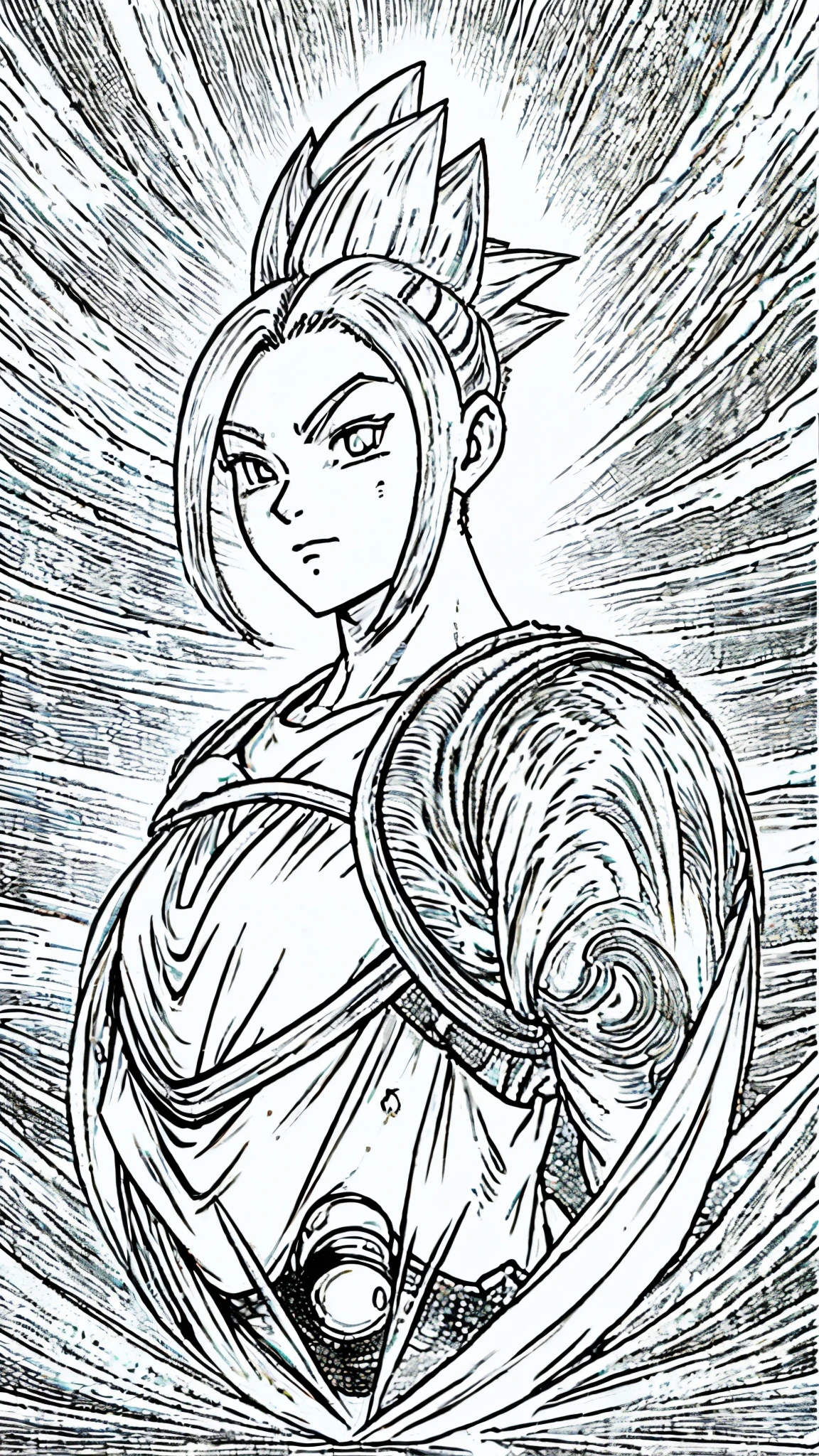 Uma imagem de um novo personagem de Dragon ball
