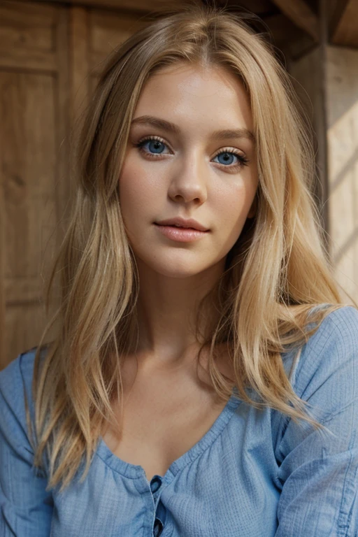 jeue femme blonde visage doux yeux bleu beautée nordique hd perfect face long hair small mouth