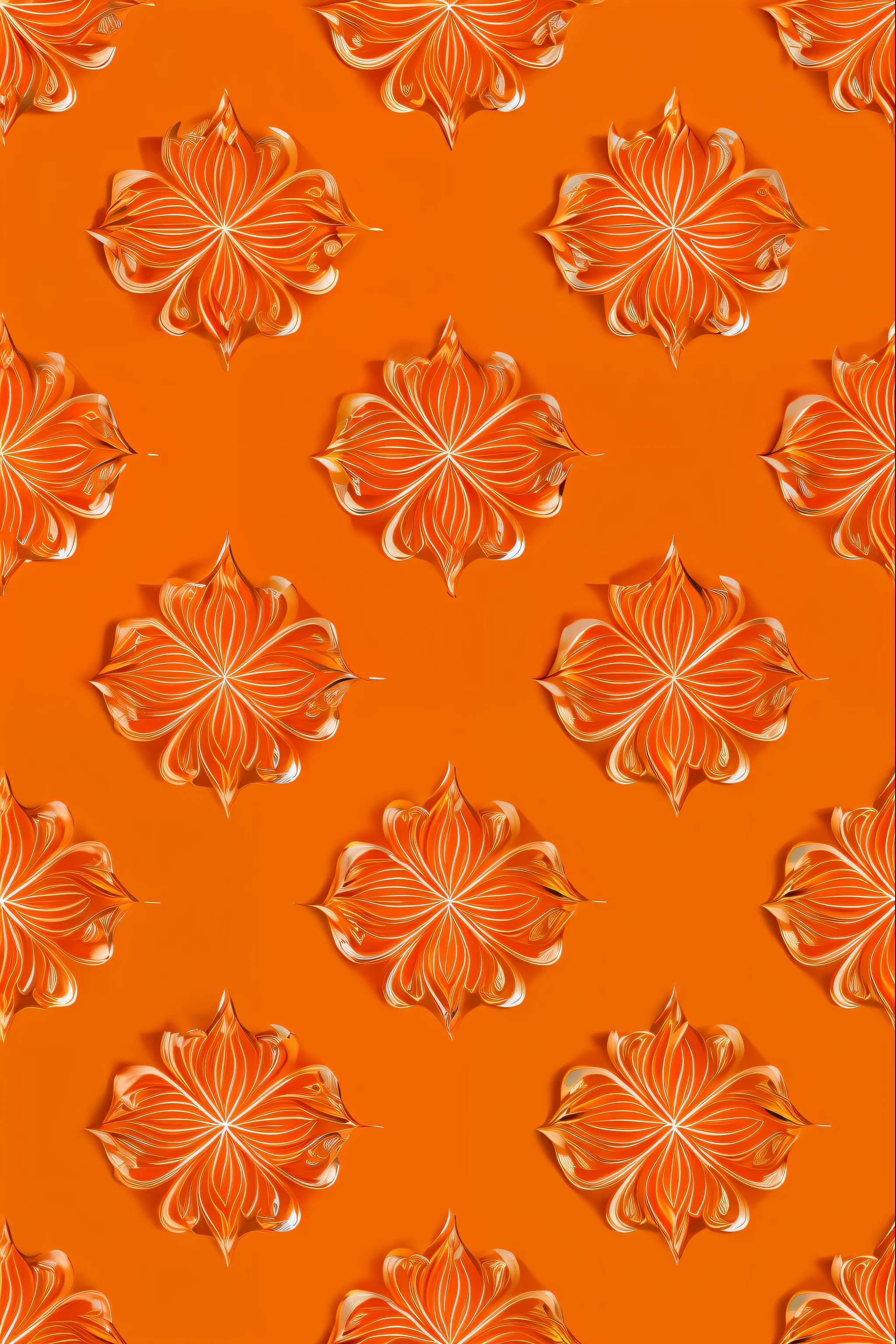 jewelry pattern, bright colors, orange background