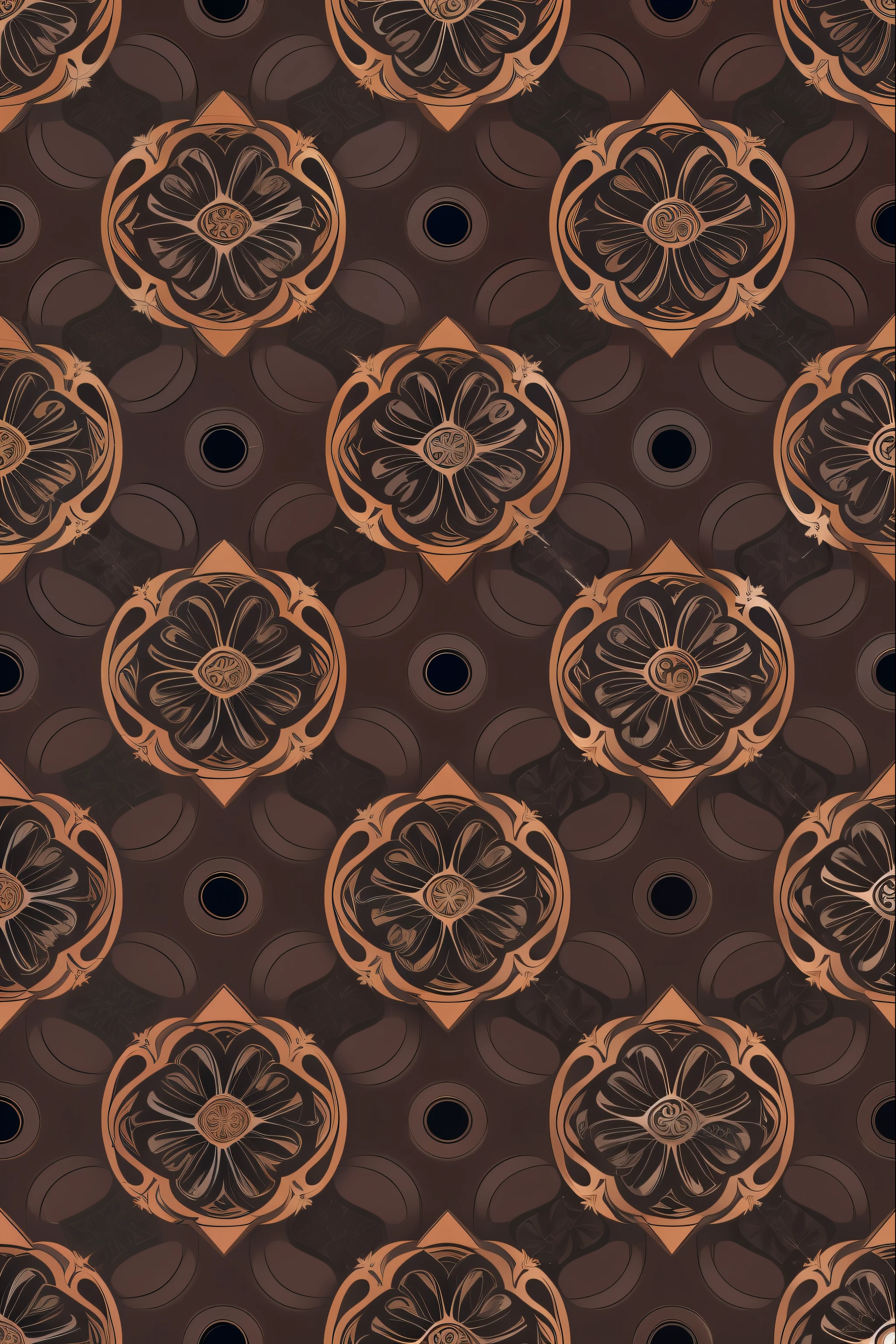 Abstract Pattern, brown, Black background