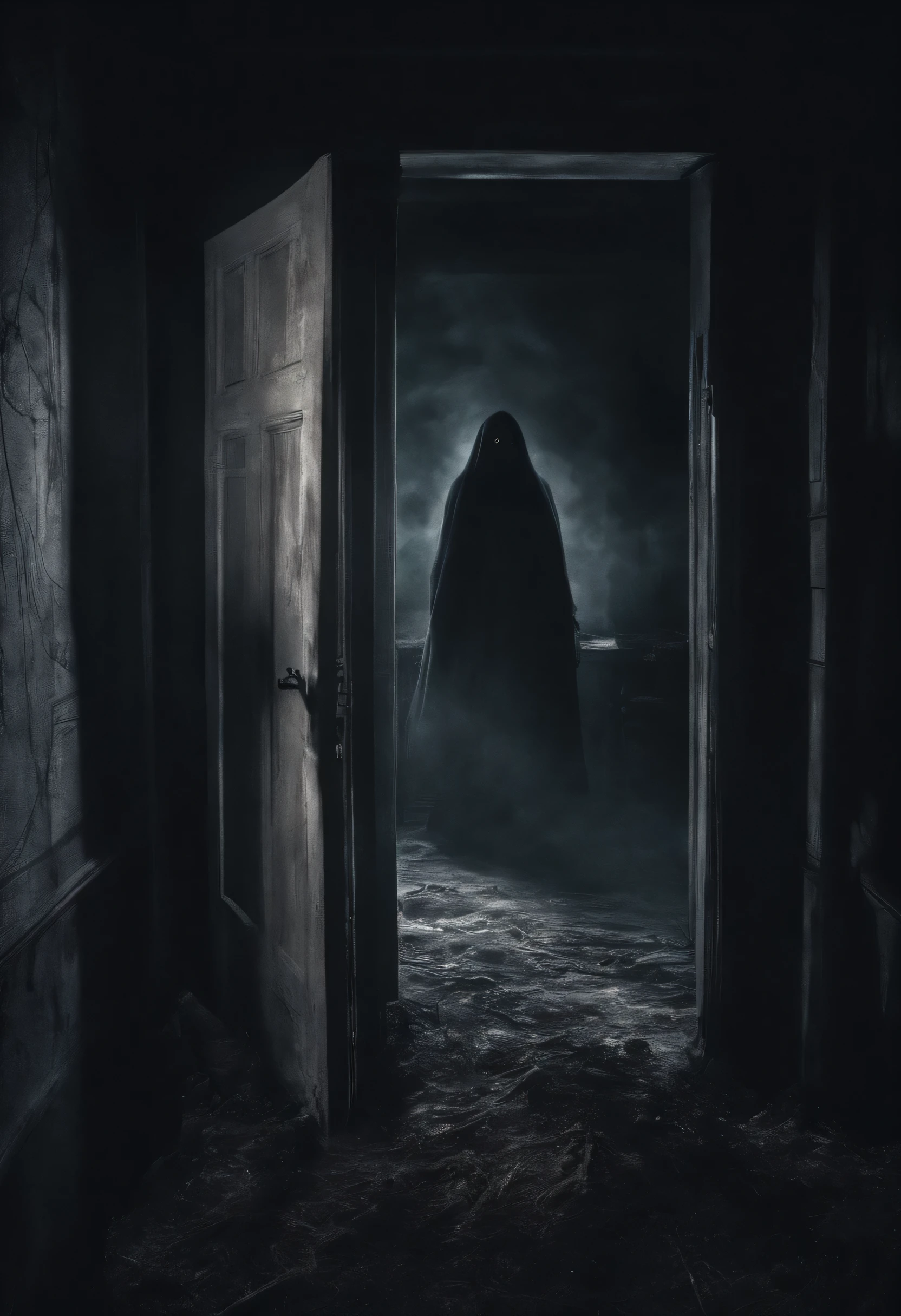 (best quality,4k,8k,highres,masterpiece:1.2),ultra-detailed,(realistic,photorealistic,photo-realistic:1.37),Horror,woman,dark atmosphere,mysterious expression,creepy eyes,shadowy figure,abandoned location,eerie setting,blood-soaked dress,haunting presence,ominous background,spooky ambiance,gothic vibes,dramatic lighting,unsettling mood,ghastly appearance,psychological thriller elements,pale complexion,nightmarish visions,supernatural presence,sinister aura,menacing silhouette,horror movie inspiration,intense emotions,macabre aesthetic,gloomy color palette,terrifying entity,hauntingly beautiful,horror icon,haunting melody,paranormal activity,unsettling whispers,horror novel influence,unseen terror,classical horror aesthetics,shadows lurking.