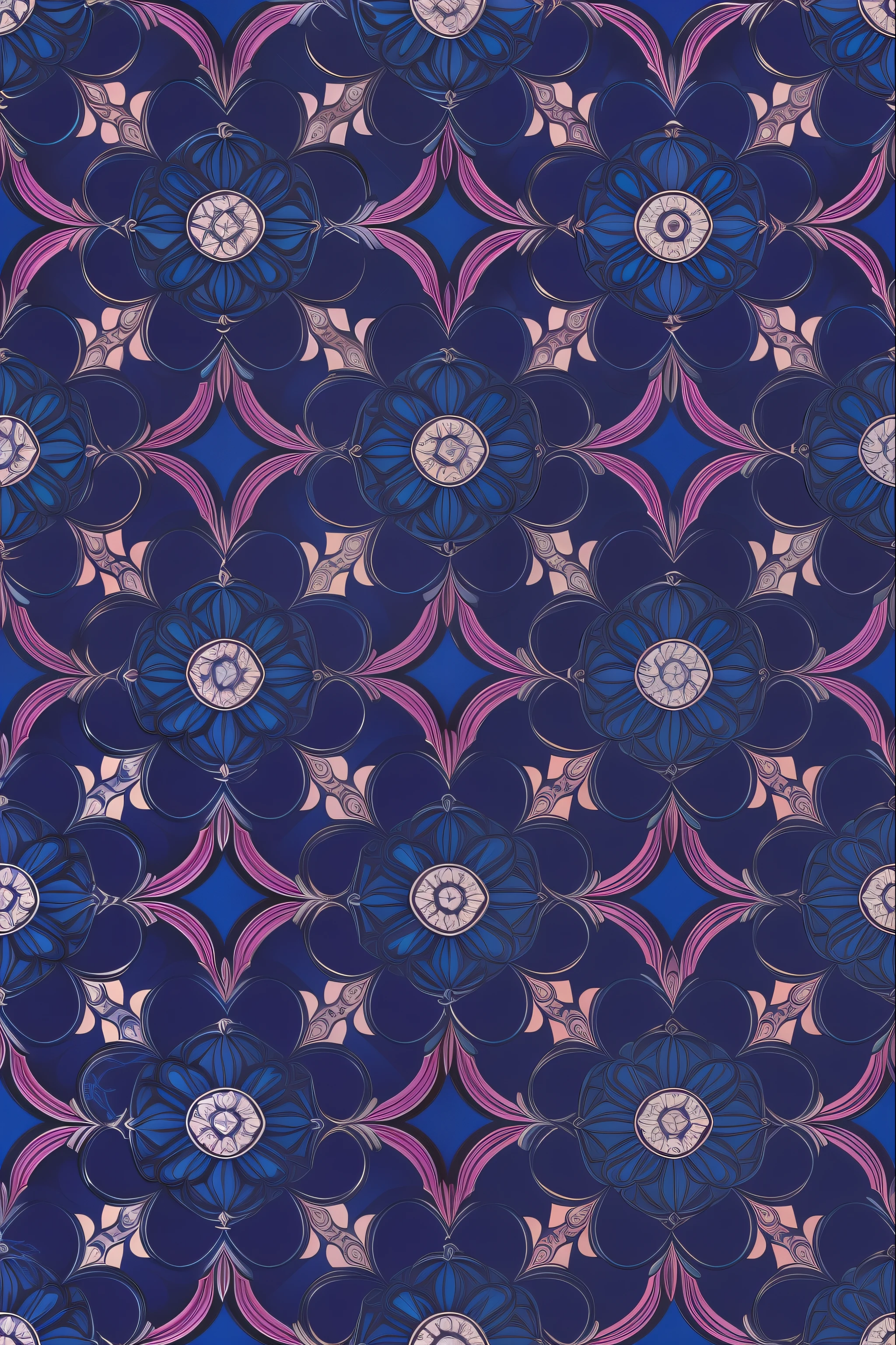 jewelry pattern, Navy blue, Black background