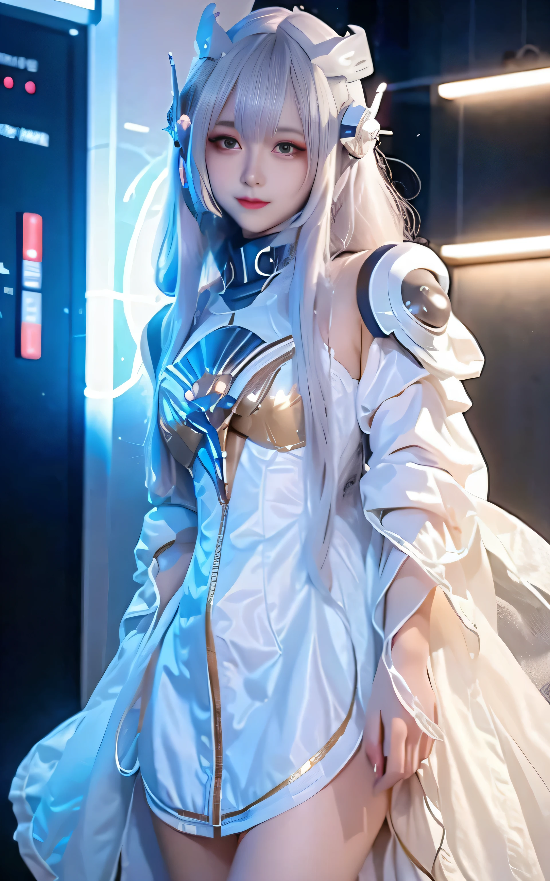 Close-up of a woman wearing a futuristic suit posing for a photo, Mecha cyber armor girl, Cyberpunk anime girl mecha, robot-girl, robot girl, Beautiful girl robot, cute robot girl, Internet litigation, robot girl, cyber japan armor, Female mecha, perfect anime woman, perfect android girl, Internet litigation, Armor girl