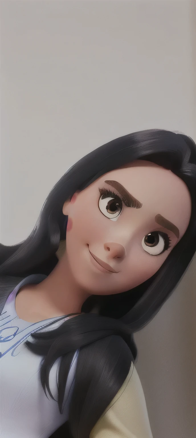 Uma mulher branca estilo disney pixar, alta qualidade, melhor qualidade