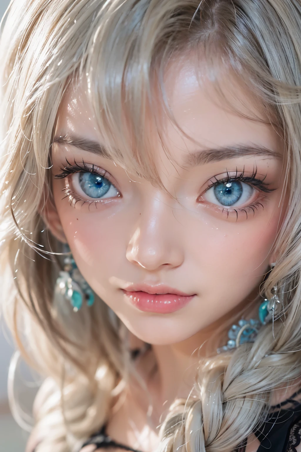 1woman, (Ultra realistic, high res), (highly detailed eyes, highly detailed hair, highly detailed face, highly detailed plump lips), (off shoulder with open breasts), breasts, upper body, caute smile, (best quality:1.4), Raw photo, (realistic, photo-realistic:1.37), professional photography, cinematic light, (fine face: 1.2),fashion model 20 years old, cute, [[[[pure eyes]]]], [[[[closeup]]]], [[[[chest]]]], [[[[neck]]]], [[[[shoulders]]]], perfect eyes, perfect iris, perfect lips, perfect teeth, perfect skin, soft front light, glow, HDR, (muted colors:1.2), Retrato da mulher、white skin、((cabelo Castanho ondas suaves)) Best Blanco Romantico、8K resolution、Frente Illuminada、American girl portrait、solo、20-year-old、beautiful face、Upper body、medium side cut、beautiful black hair、beautiful little face woman, solo,　black theme,　look at the audience,one woman, It&#39;s real, Wolfzan-6500-V1.3, anime、anime style、beautiful diamond eyes、20 year old american girl、braided hair、swimsuit、portrait beautiful detailed woman, very detailedな青い顔, Reality, beautiful narrow blue eyes, huge file size, Super detailed, High resolution, very detailed, highest quality, masterpiece, An illustration, very detailed, ticker, Unite, 8K painting wallpaper, fine, fine details, masterpiece, highest quality, Hvery detailed ticker uniform 8K wallpaper, face light movie lighting、cute blouse, dark background, oil, masterpiece, diffused soft film lighting, Portrait, highest quality (perfect face:1.4),stunning girl pictures,(8K and、photorealistic:1.25) 、(lip gloss、eyelashes、shiny face、shiny skin、highest quality、超High resolution、Depth of the bounds written、chromatic aberration、caustic road lighting、natural shading、sexy 1girl, Extremely cute, Amazing face and eyes, (Beautiful lovely smile), (extremely detailed beautiful face), bright and shiny lips, (cute bikini:1.3), (very elaborate lace bra:1.5), smooth skin, super beautiful, attractive, (Best Quality:1.4), (hyper quality), (Ultra-detailed), (hyper-realistic
