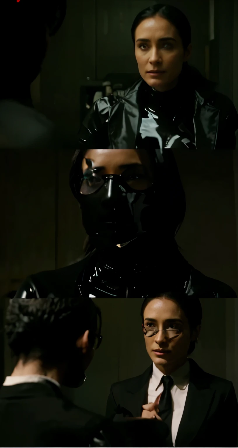 Latex transformation corp Carrie-Anne Moss matrix femme Jada Pinkett