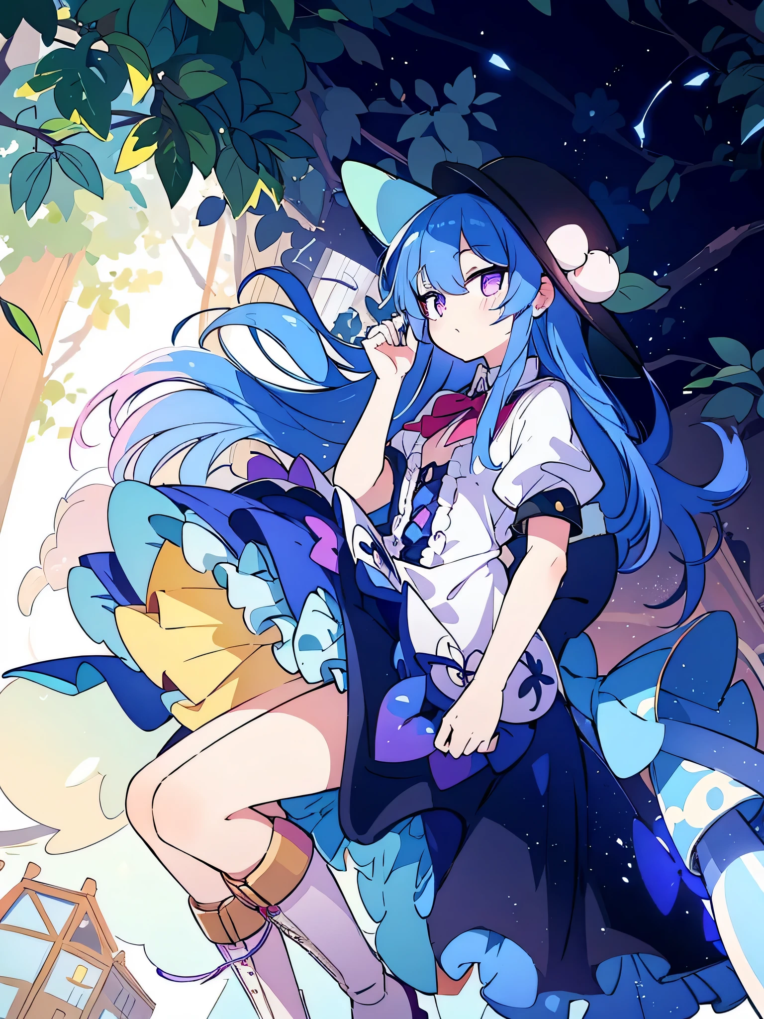 (masterpiece),best quality, expressive eyes, perfect face, 1girl,
hands on waist,beautiful, gorgeous,anime,girl,lora,hinanawi tenshi, blue hair, blue haired, floating clothes,waist grab, grabbing waist, mains sur les hanches , hands on hips,flat chest
