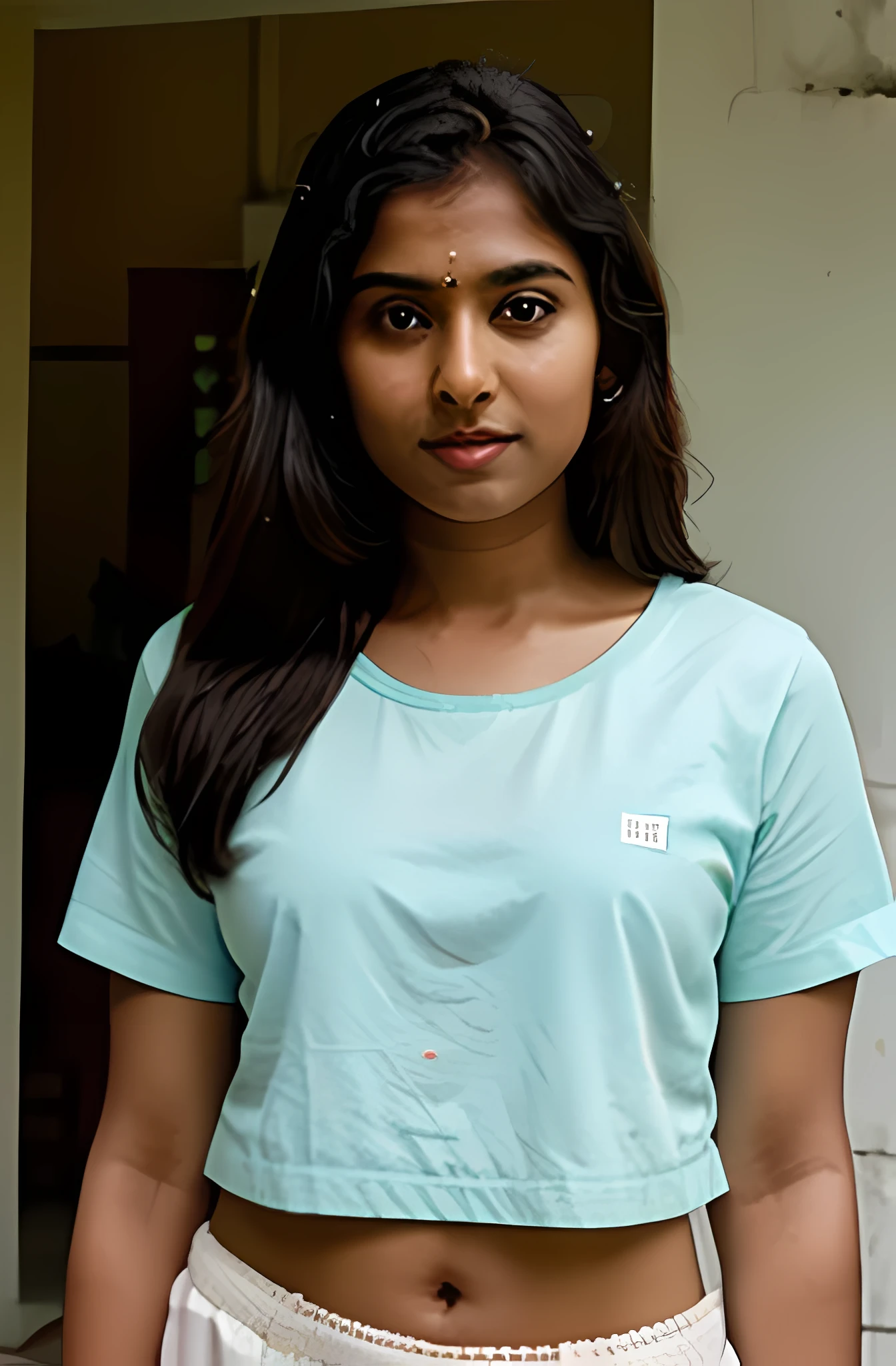 Mallu girl with dusky skin