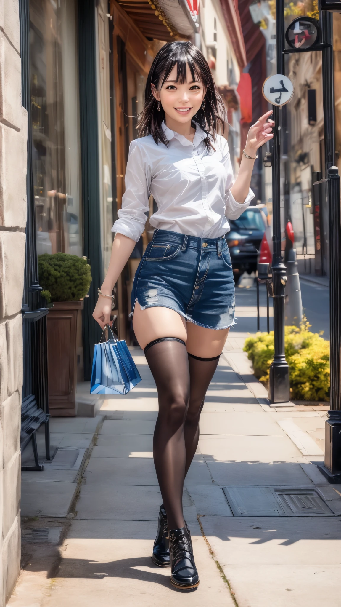 (best quality,4k,8k,highres,masterpiece:1.2),ultra-detailed, College Girl shopping in a mall, strutting her stuff, Smiling and laughing, Flirting with the viewer, HDR, 8k, absurdres, cinestill 800, sharp focus, add_detail:3 (solo woman)