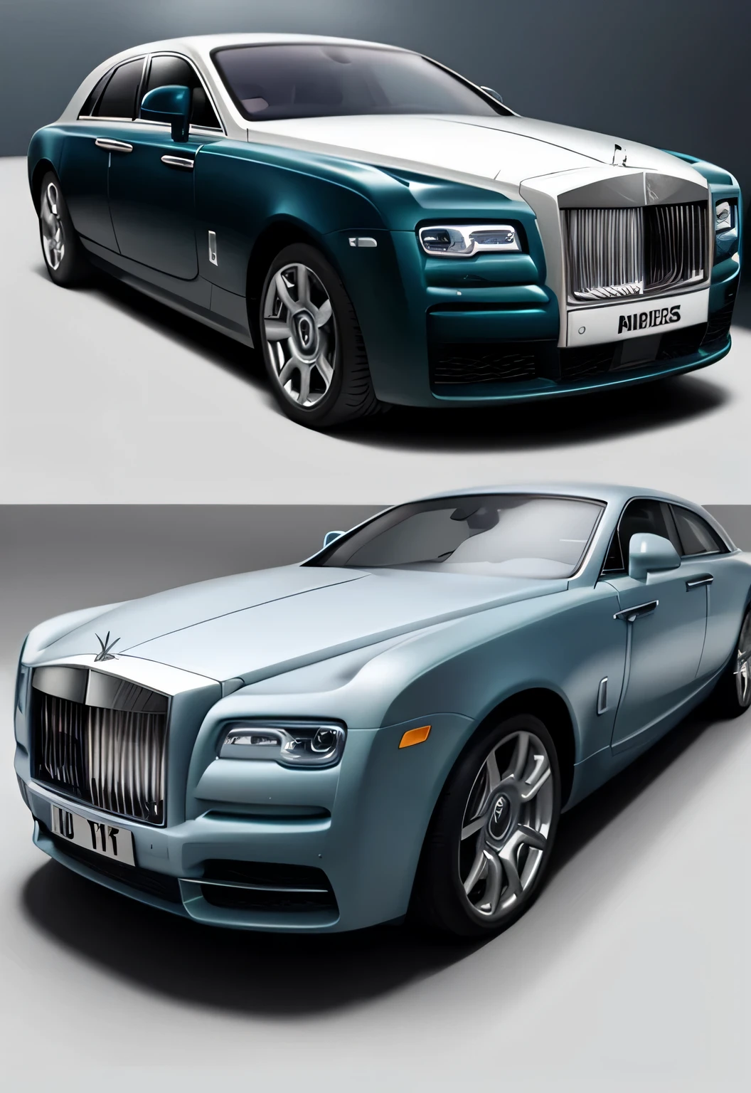 A man who driving rolls Royce and in background big letter name 'ajay'.