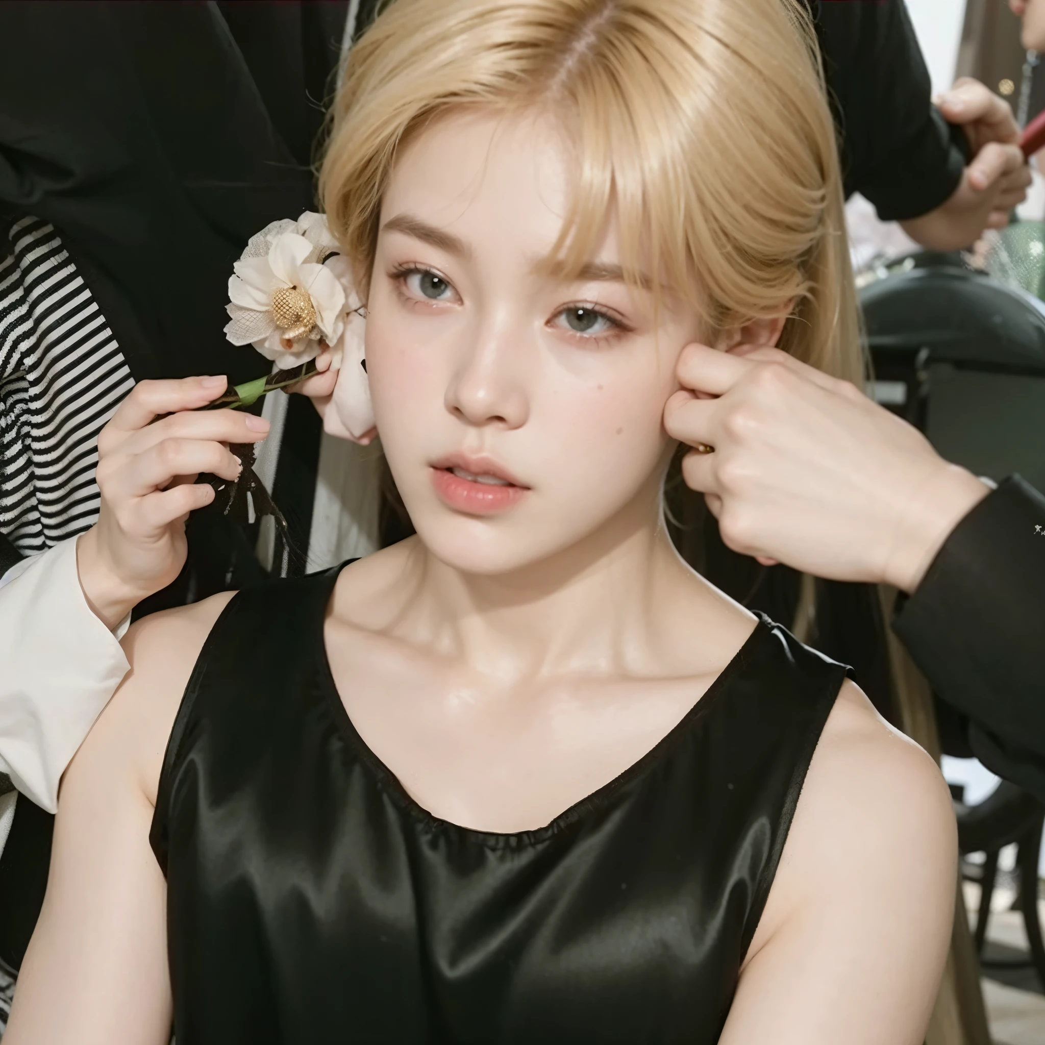 mulher arafa com cabelo colorido sentada em uma mesa, Jung Jaehyun, adorable and pale korean face, male Ulzzang, Kim Doyoung, com cabelo curto, jossi do blackpink, Hong junho hyung, taejune kim, Ulzzang, o corte Hime, jaeyeon nam, XQC, Parque Jimin, cabelo curto platinado moleca