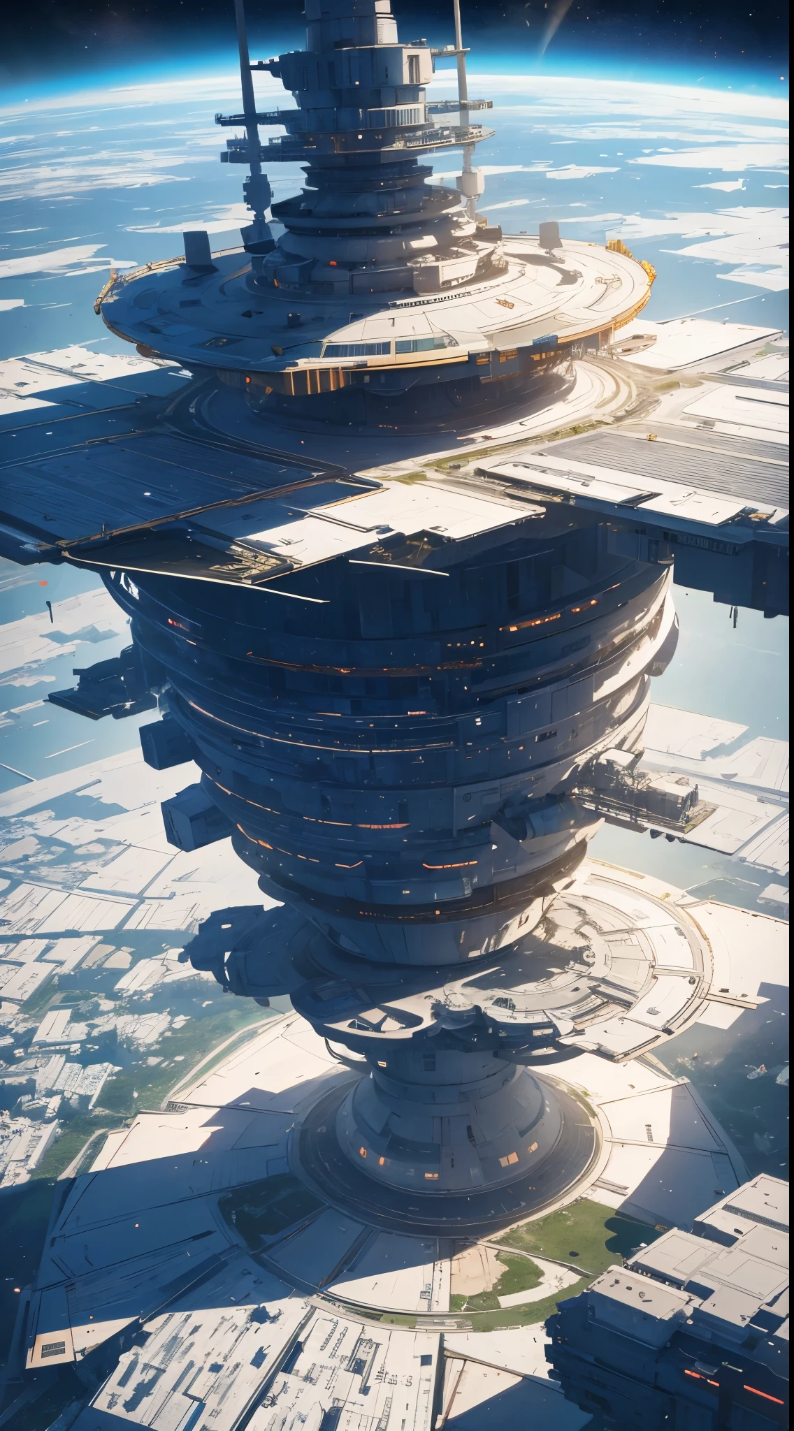 Spectacular space view, Mega structure, high tech, hypertech, 