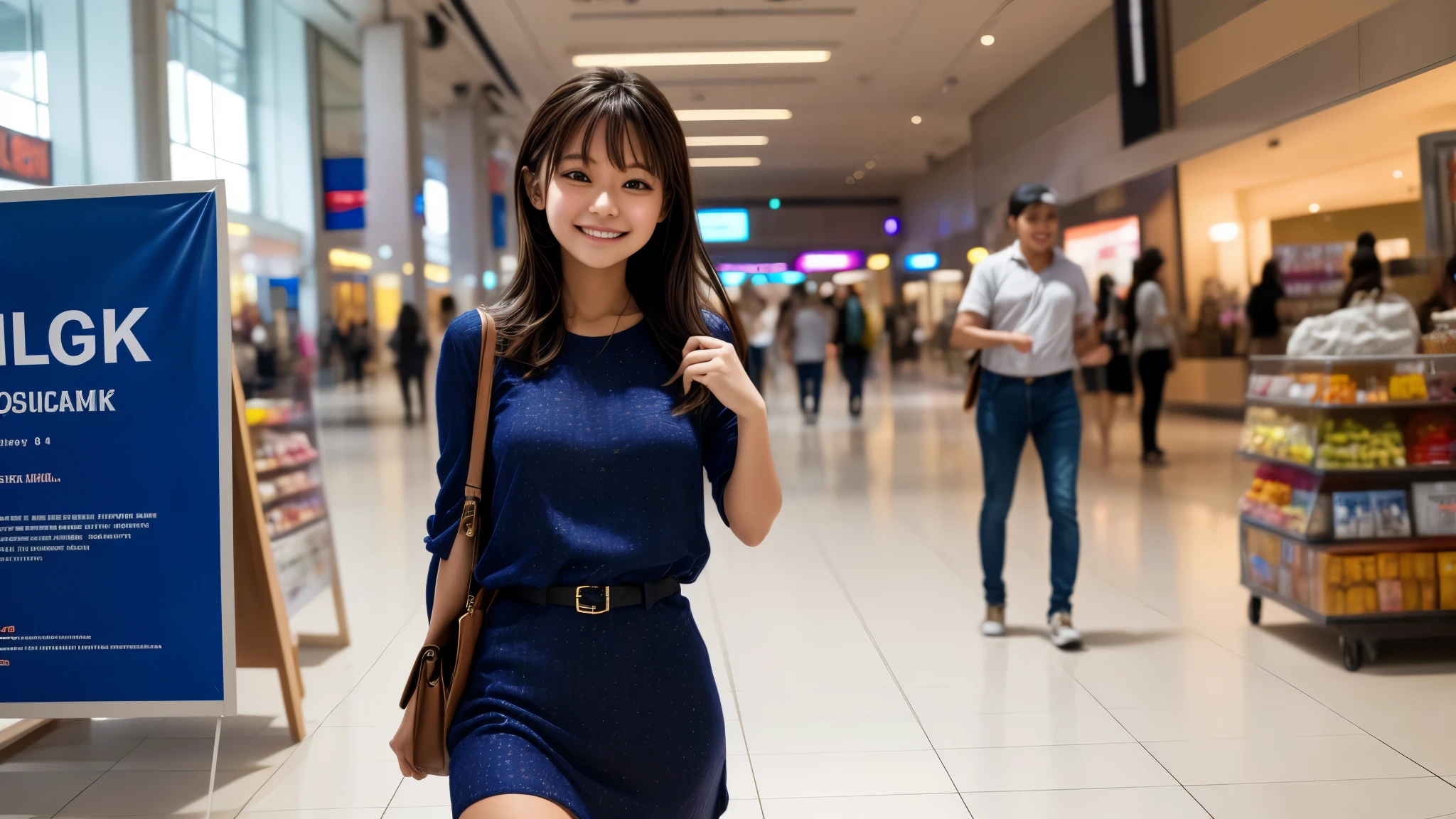 (best quality,4k,8k,highres,masterpiece:1.2),ultra-detailed, College Girl shopping in a mall, strutting her stuff, Smiling and laughing, Flirting with the viewer, HDR, 8k, absurdres, cinestill 800, sharp focus, add_detail:3 (solo woman) ASAKURA YUI JP