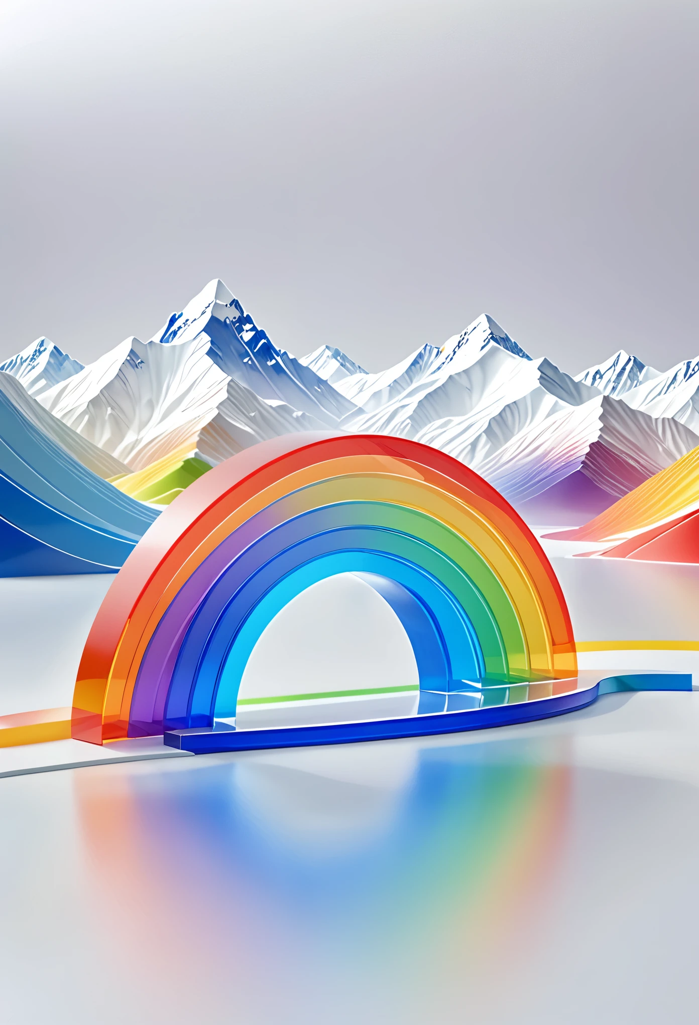 (((Rivers and mountains))),detail,textured,curve,Arthur effect,, Caustics,, rainbow colors, Designed by Dieter Rams, simple, detail丰富地发光, White background, Overclocked renderer, clean shadow, 4K