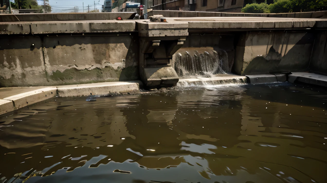 Dirty water due to pollution