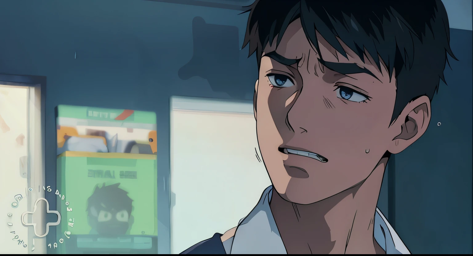 16 year old boy is upset and shouts angrily