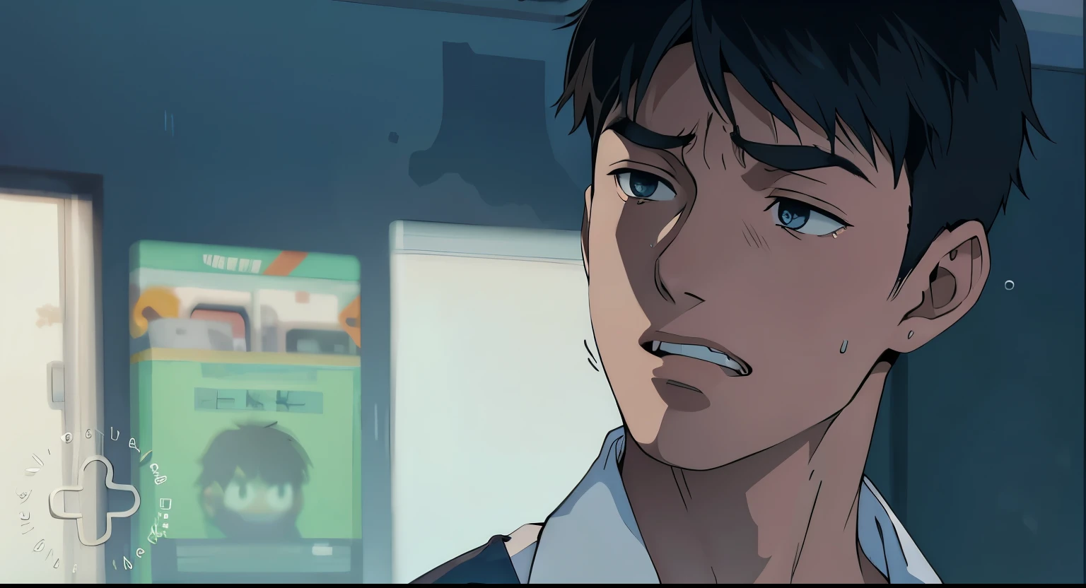 boy is upset and shouts angrily