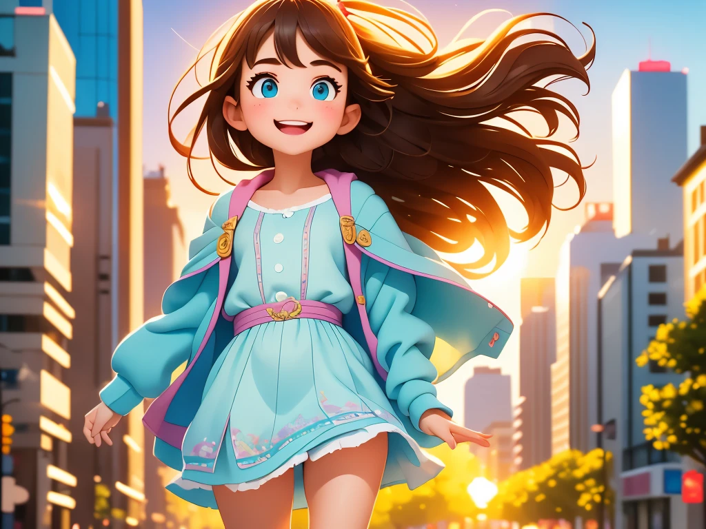 (best quality,4k,highres,masterpiece:1.2),ultra-detailed,realistic,photorealistic:1.37,portraits,fine art,crayon,impressionism,pastel,studio lighting,professional,sharp focus,HDR,UHD,physically-based rendering,vivid colors,bokeh,colorful lighting
A girl riding on Godzilla, walking through the streets. The girl's face is filled with excitement and joy as she holds onto Godzilla's scales tightly. The cityscape in the background is beautifully illuminated, with warm sunlight shining through the buildings. The girl's hair flows in the wind, with strands gently swaying as she rides on Godzilla's back. The streets are filled with people who are in awe of the magical sight they behold. The buildings are rendered in ultra-detailed fashion, showcasing intricate architectural designs and textures. The girl's clothes are vibrant and colorful, adding to the overall lively atmosphere of the scene. The artist uses a combination of impressionism and pastel techniques, creating a dreamlike environment. The lighting is carefully crafted to highlight the girl, Godzilla, and the city, with soft studio lighting creating a warm and inviting ambiance. The final artwork is a masterpiece, with high-resolution details that bring the scene to life.