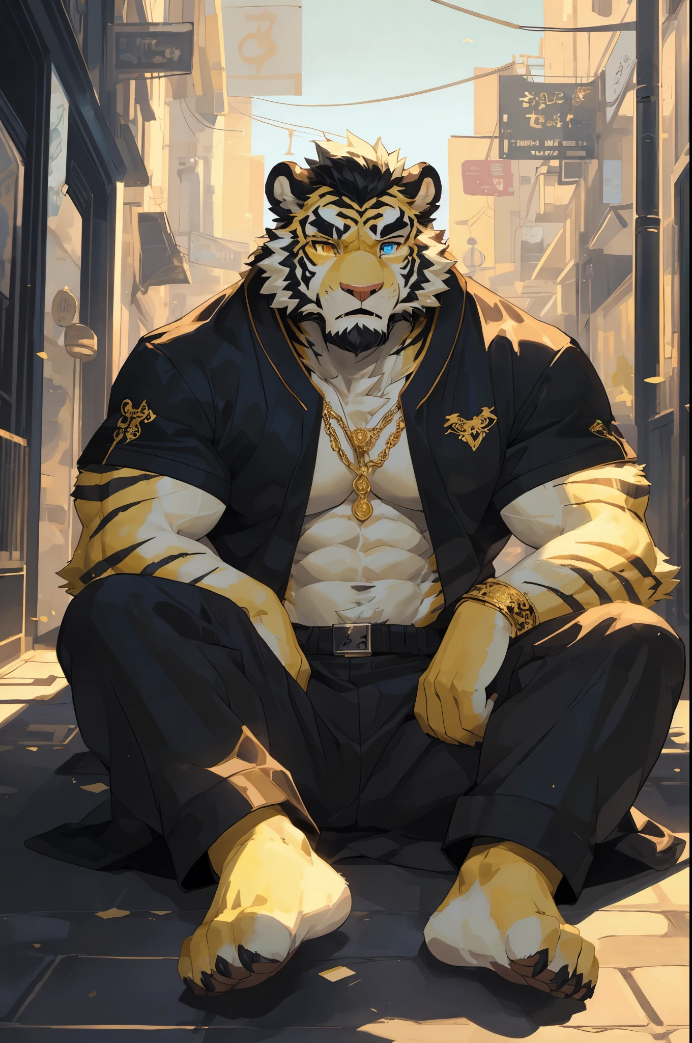 golden eyes,golden pupils,As big as the right eye