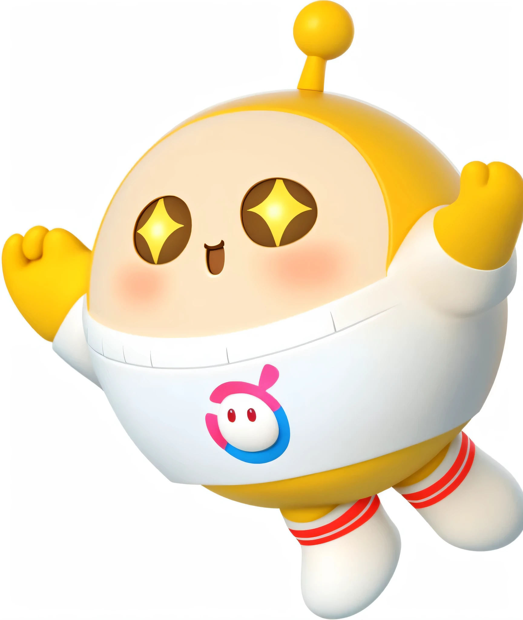 There is a toy,There are faces and eyes,happy,cheer,Close-up of toys, Cartoon characters, Lovely character, FBX, Lovely 3 d render, Lovely! C4D, video game character, game character,Super detailed 3d characters, 3D characters,, octane rendering,, Toy character design, spot,4k,8k,ultra high definition