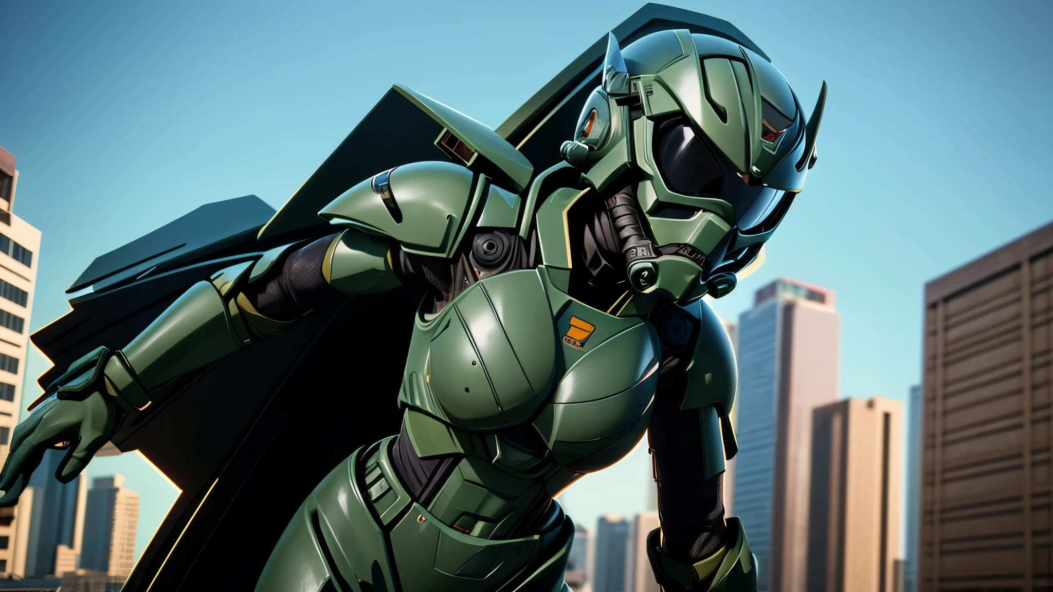 (best quality,4k,8k,highres,masterpiece:1.2),ultra-detailed, Armored Female Trooper fighting her way through an urban wasteland, HDR, 8k, absurdres, cinestill 800, sharp focus, add_detail:3 (solo woman) Sentai,