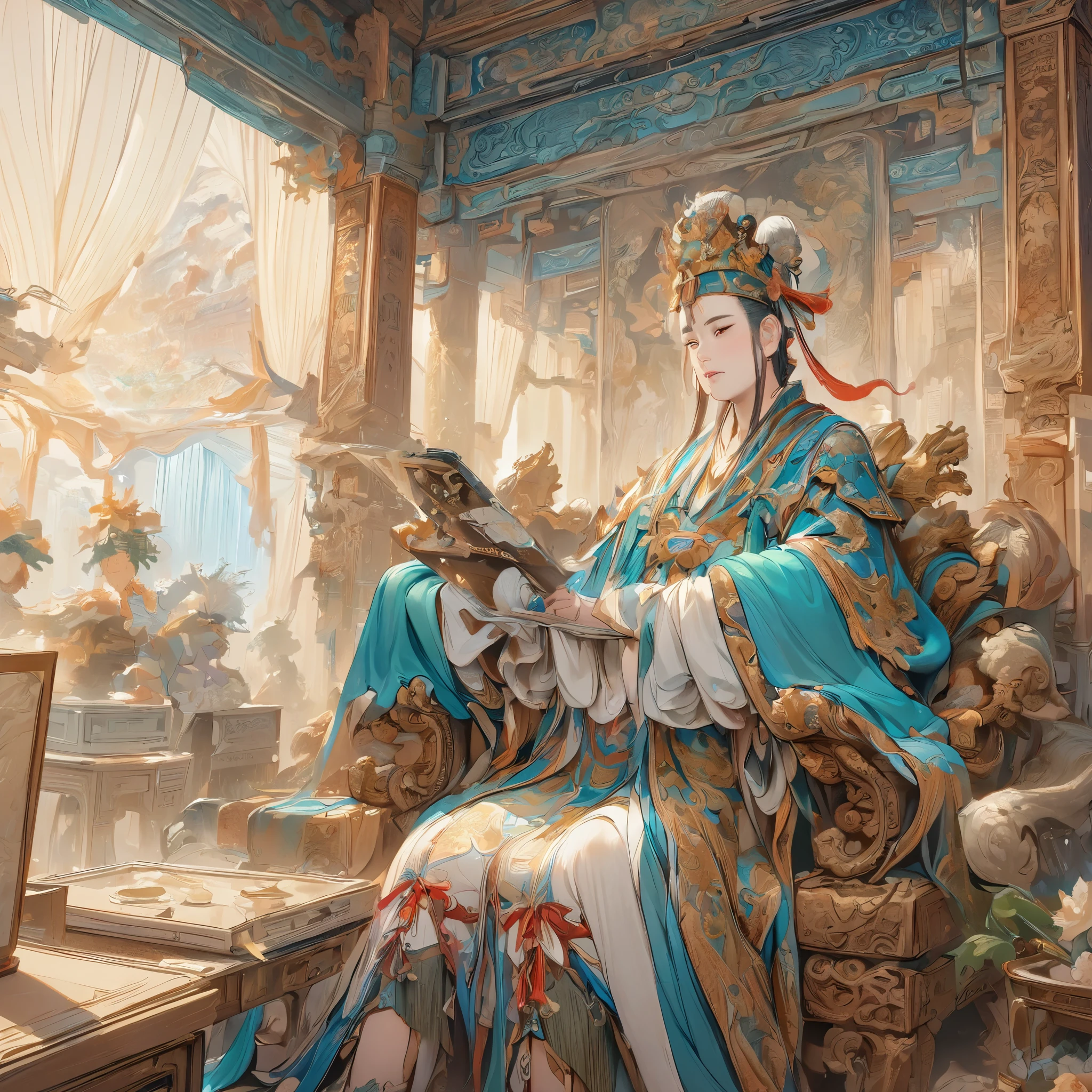 (masterpiece, best quality:1.2), yongle,1man