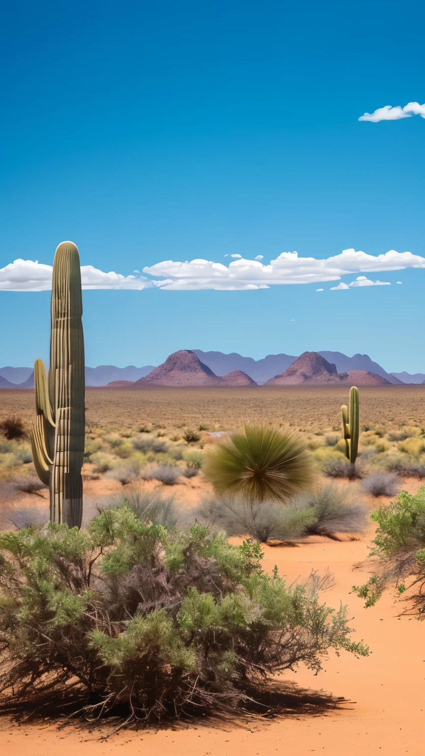 paisagem, Cactus plants in a desert area with a sky background, caatinga, paisagem do deserto, serene desert scenery