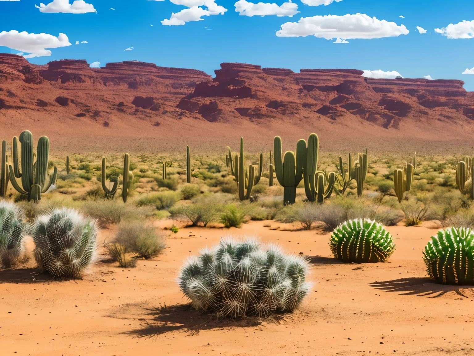 paisagem, Cactus plants in a desert area with a sky background, caatinga, paisagem do deserto, serene desert scenery