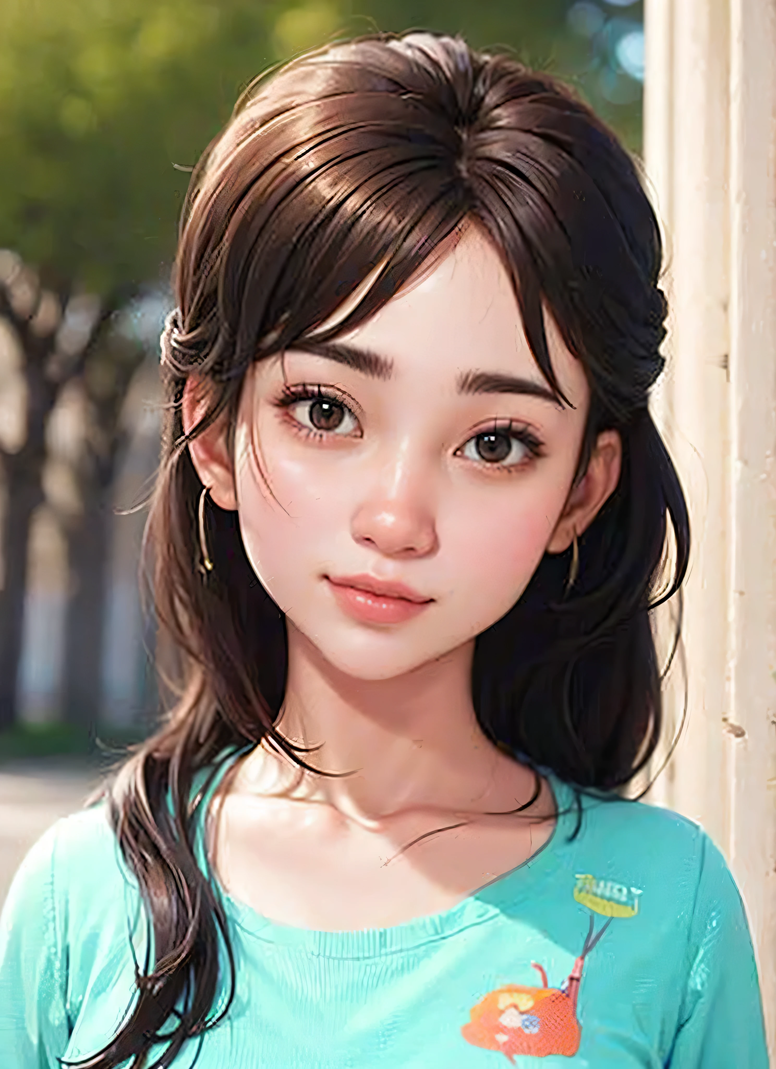 super cute girl IP by popmart,natural light,Adorable,Youthful,Animated, pixar style,