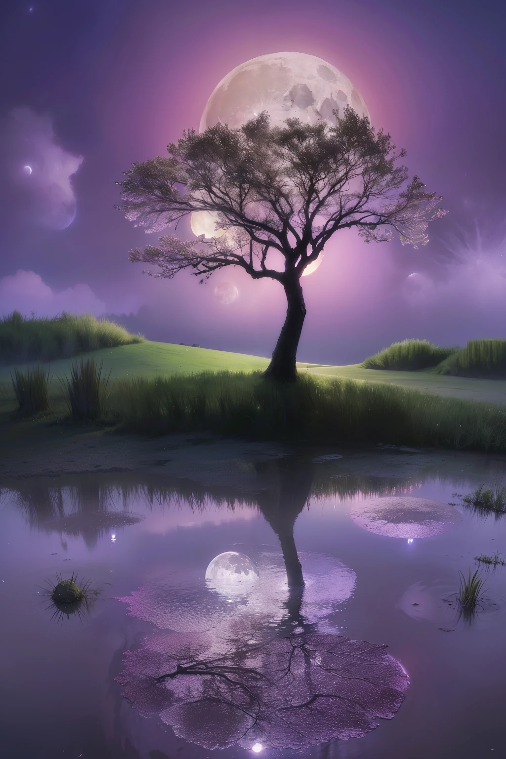 a painting of a tree with flowers and butterflies in the sky, 🌺 cgsociety, magical flowers, glowing flowers, night sky full of flowers, very beautiful digital art, beautiful digital artwork, dawn cgsociety, trending on cgsociety art, beautiful digital art, beautiful depiction, beautiful gorgeous digital art, gorgeous digital art, by Yang J, cgsociety saturated colors
