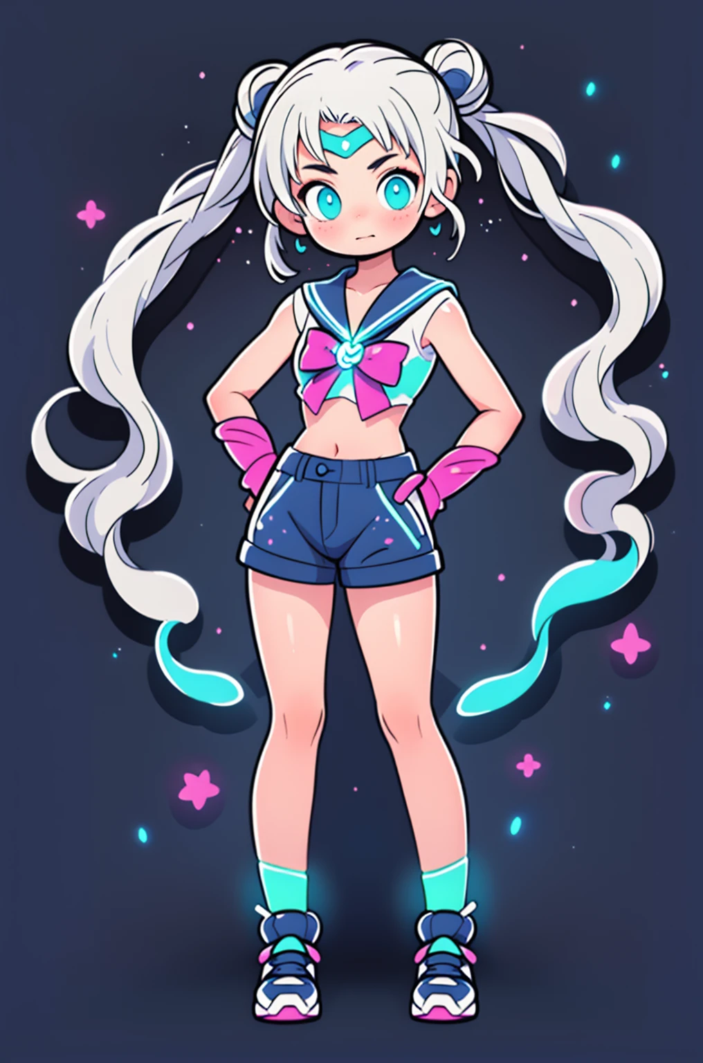 1girl , extremely fine ink lineart,  kawaii manga style, full body portrait, tsukino usagi, sailor moon,  blonde hair, portrait, full body, transEffect, ((glowing, seminude, glowing body, sailor moon costume))
