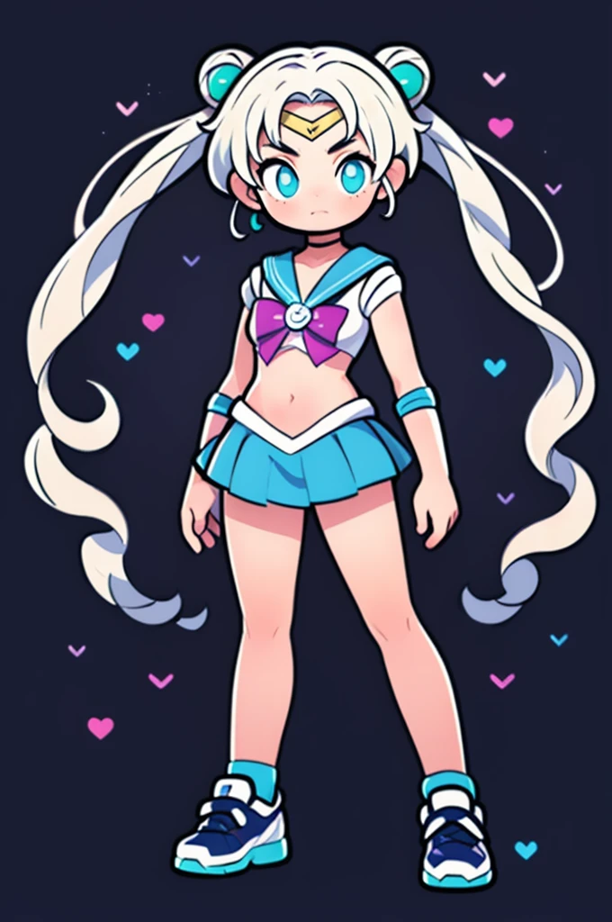 1girl , extremely fine ink lineart,  kawaii manga style, full body portrait, ((tsukino usagi, sailor moon,  blonde hair,)) portrait, full body, transEffect, glowing, seminude, glowing body, sailor moon transformation, 
