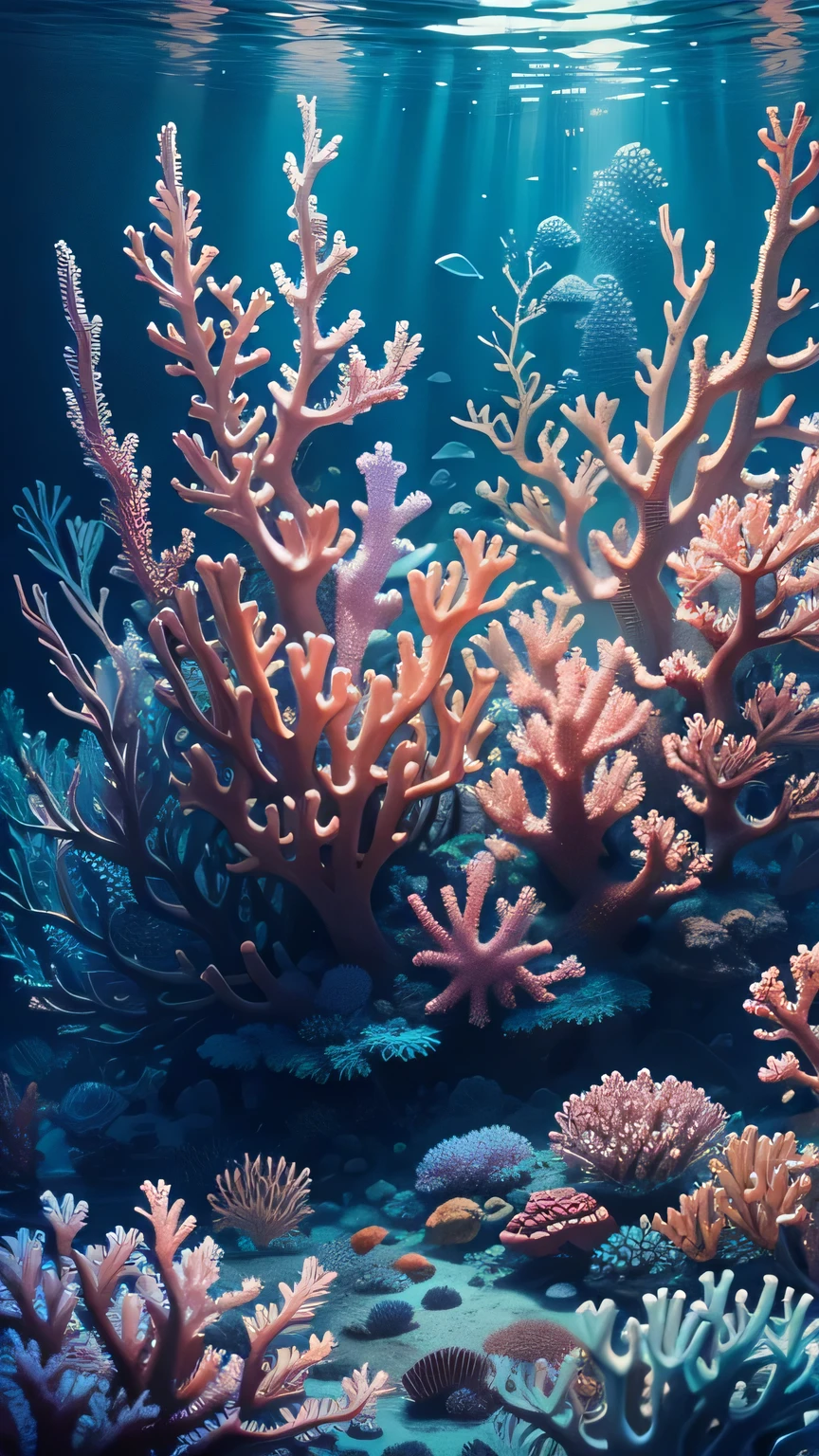 underwater ecosystem, Coral reefs, 8k, high quality