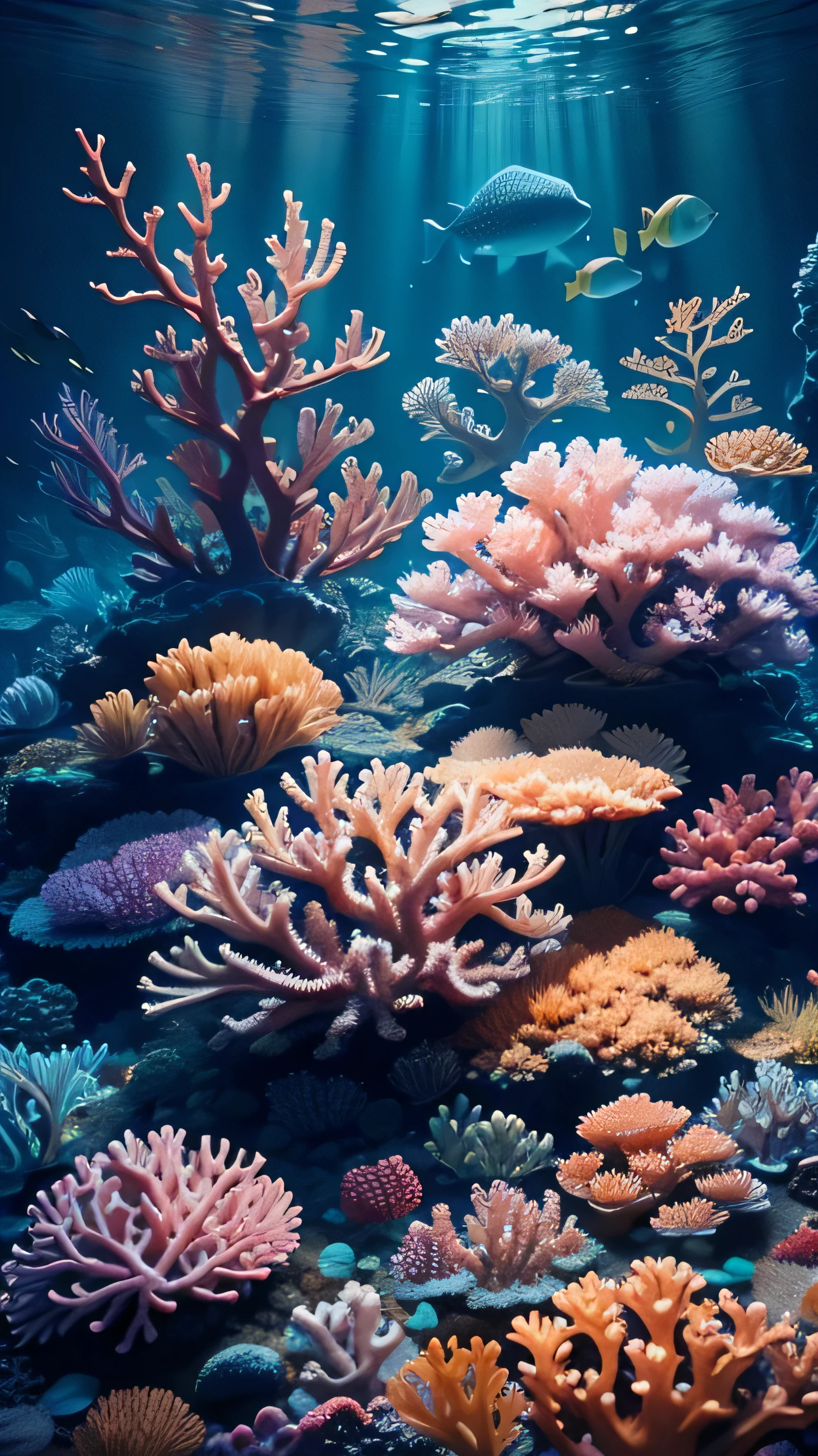 underwater ecosystem, Coral reefs, 8k, high quality