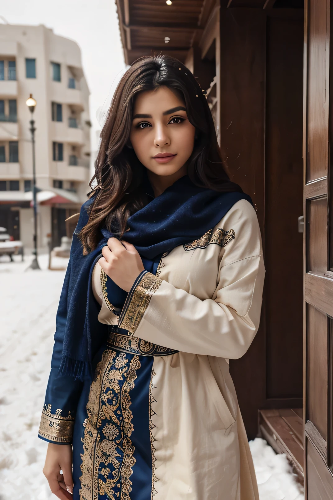 Achaemenid girl,beautiful, persian dress,4k,winter,