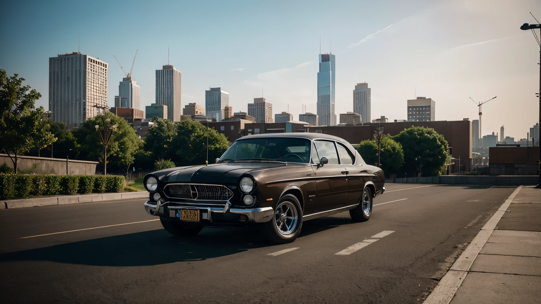 In this stunning image, a girl sits on the hood of a vintage car, gazing out at the city skyline. The VFX effects in this scene are subtle but impactful, adding a touch of magic to the otherwise ordinary setting. The buildings in the background are a mix of classic and modern architecture, creating a visually diverse and interesting setting. The graphic design elements in this 8k render are incredibly detailed and realistic, making it a true masterpiece. Created using the powerful software Blender, this image is a testament to the limitless possibilities of technology and creativity.