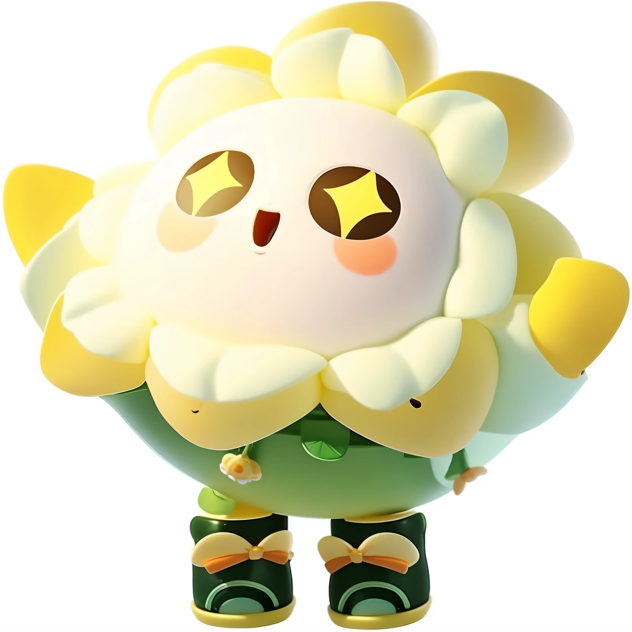 Flowers with white flowersClose-up of toys, Elegant, Flower core, luminescent, huge flower head, Huge white daisy flower face, Giant daisy flower as head, There is a toy,There are faces and eyes,happy,cheer,Close-up of toys, Cartoon characters, Lovely character, FBX, Lovely 3 d render, Lovely! C4D, video game character, game character,Super detailed 3d characters, 3D characters,, octane rendering,, Toy character design,4k,8k,ultra high definition